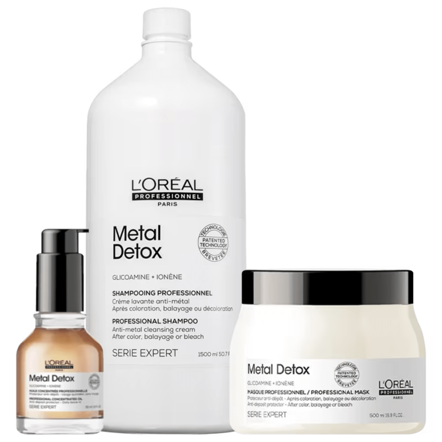 Kit L'Oréal Professionnel Metal Detox Treatment Salon (3 Produtos)