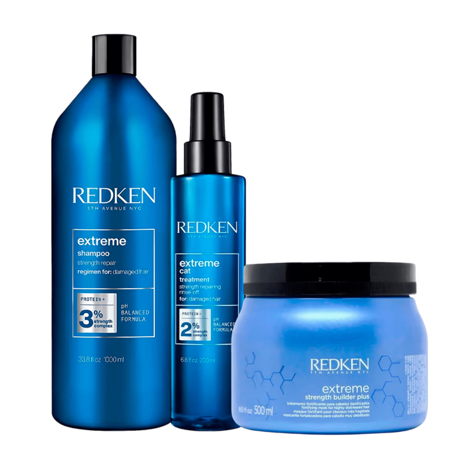 Kit Redken Extreme Cat Treatment Salon Trio (3 Produtos)