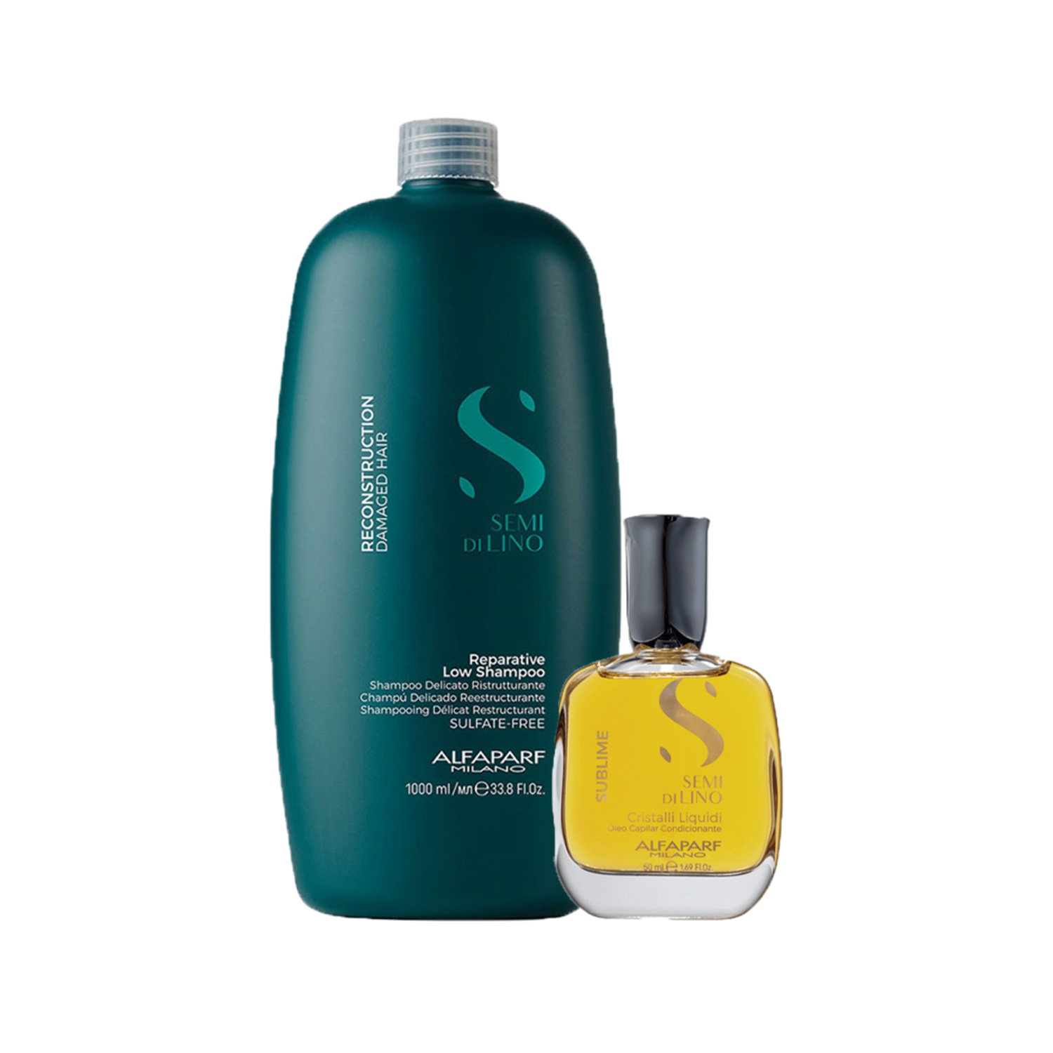 Kit Alfaparf Milano Professional Semi Di Lino Reconstruction - Shampoo e ”leo