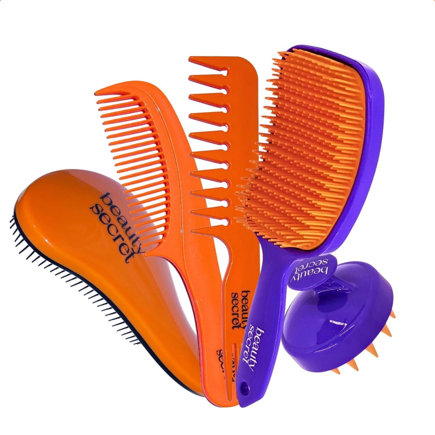 Kit Escovas e Pentes Completos com Massageador Beauty Secret