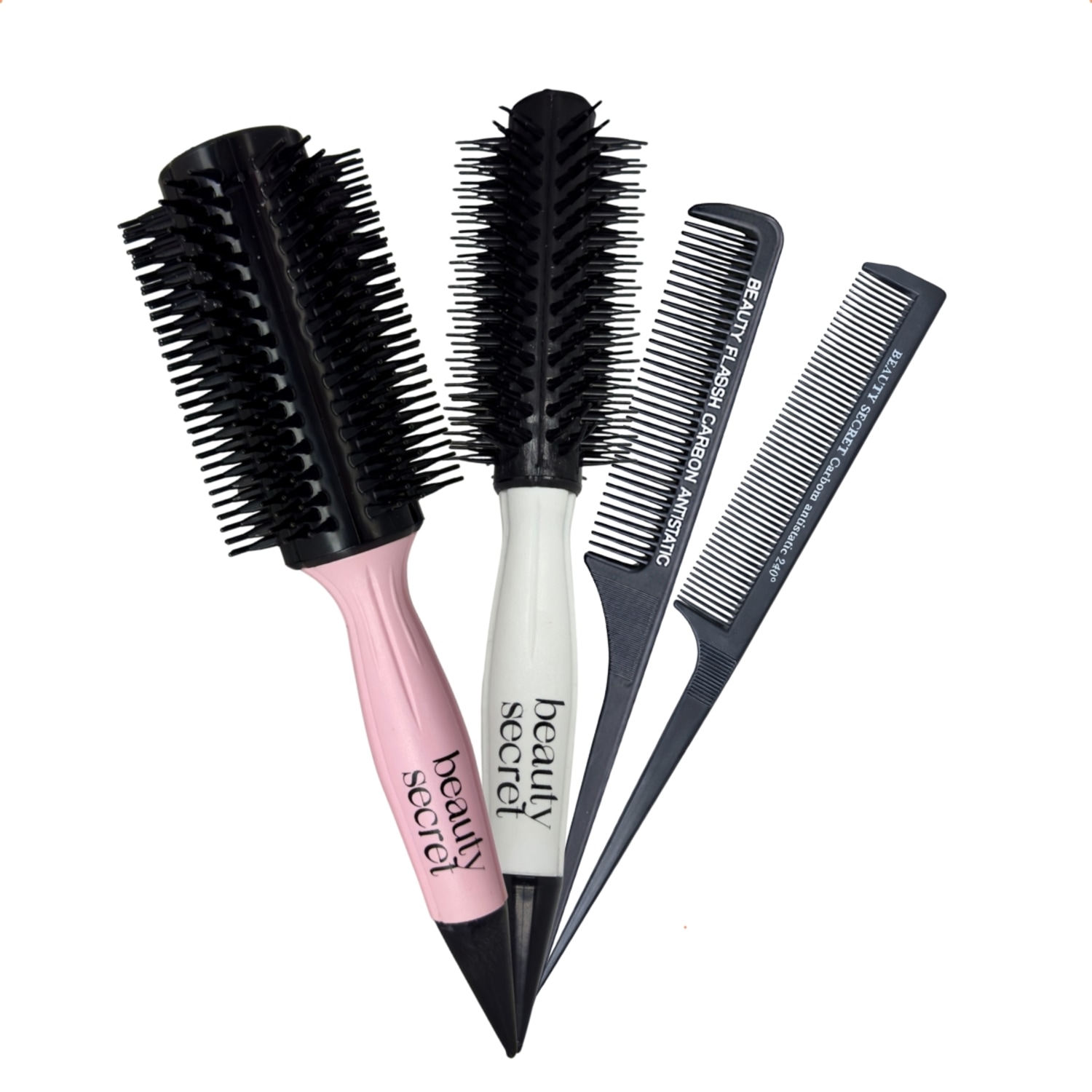 Kit Escovas e Pentes Profissionais de Carbono Beauty Secret