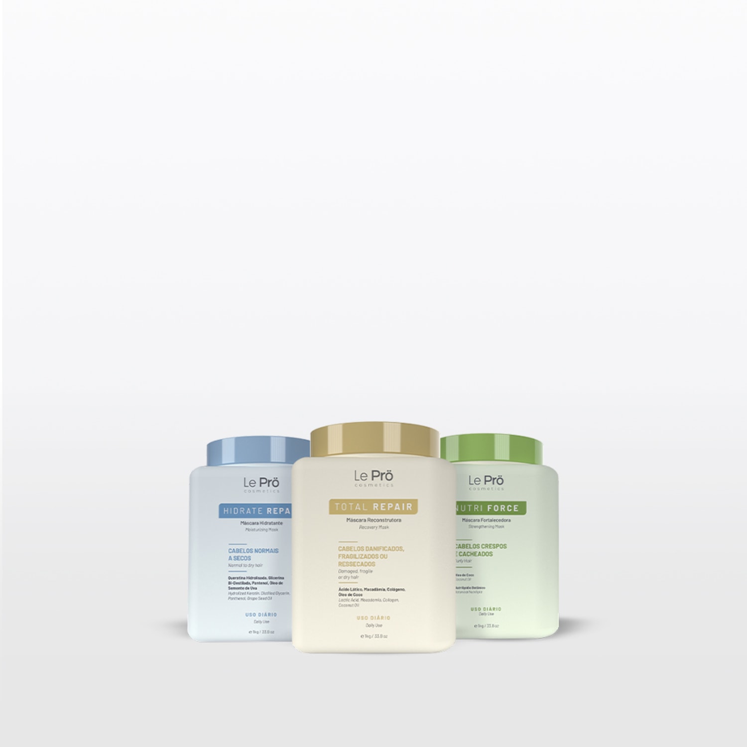 Kit Cronograma Capilar Profissional 1 kg - Le Pro Cosmetics