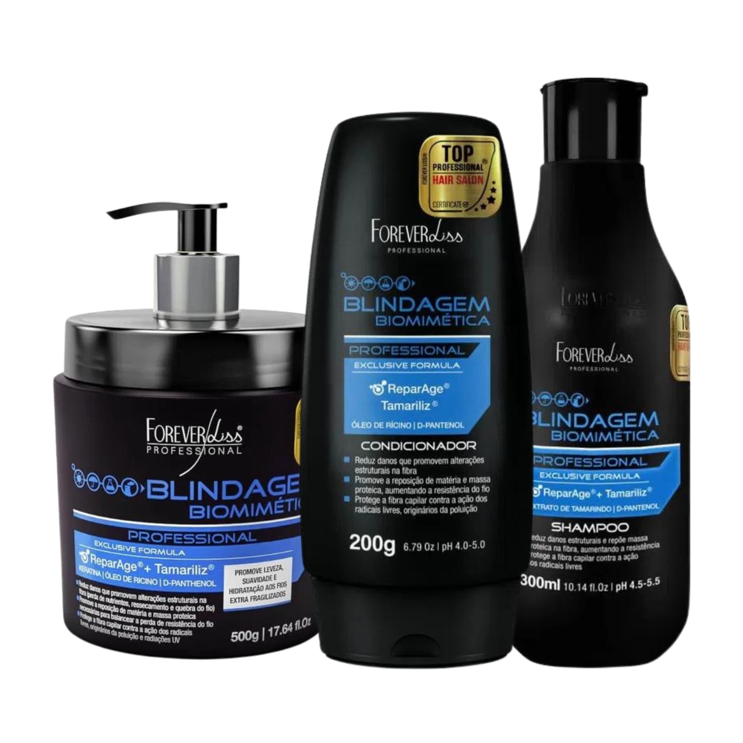 Kit Forever Liss Blindagem Capilar Biomimética Completo