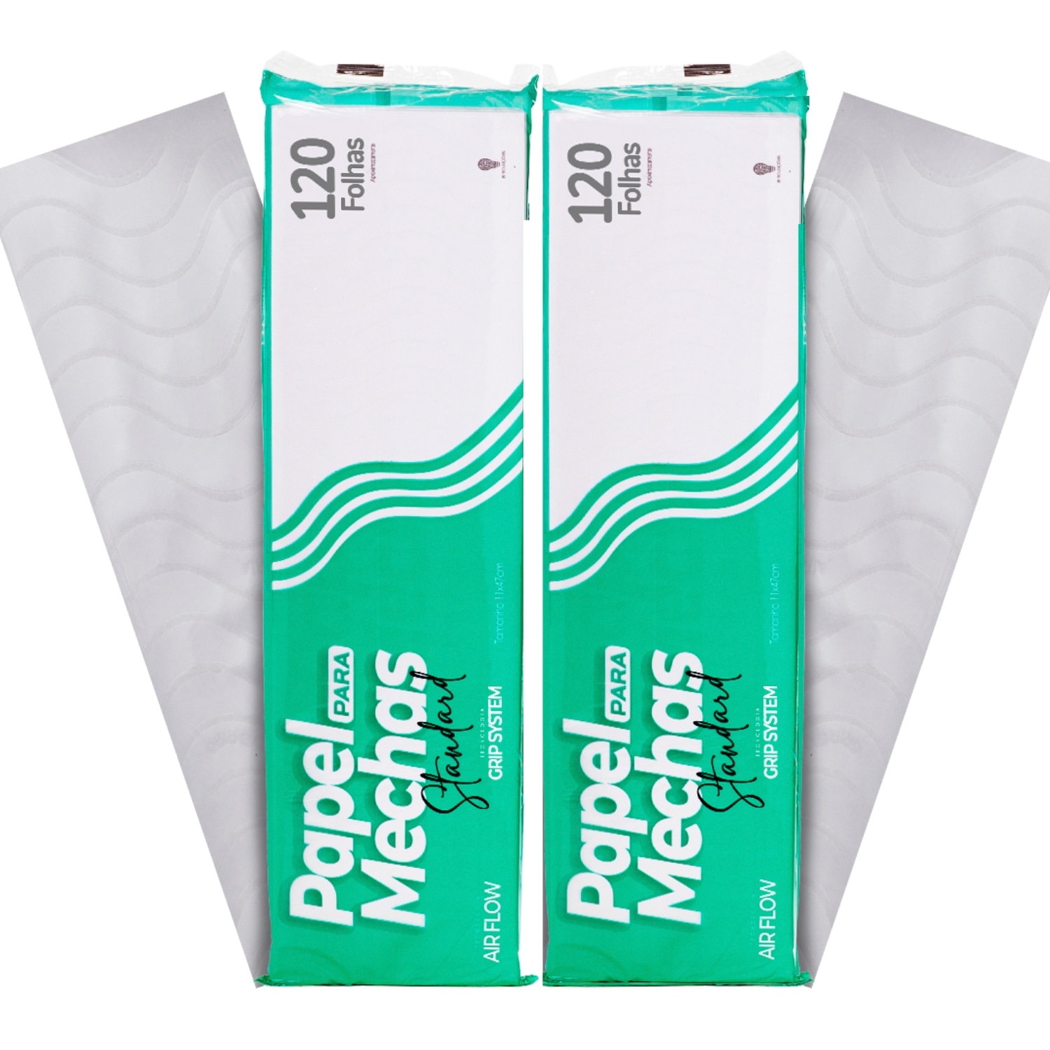 Kit Papel Para Mecha 2un. Standard Branco 11X47cm 120 Folhas