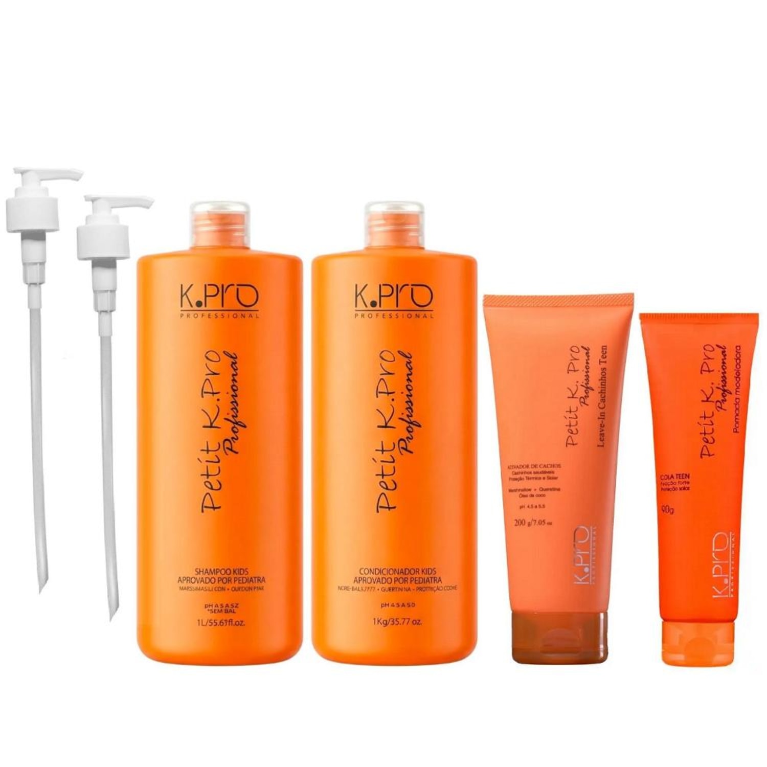 Kit K.Pro Petit Treatment Kids Care + Válvulas Pump (4 Produtos)