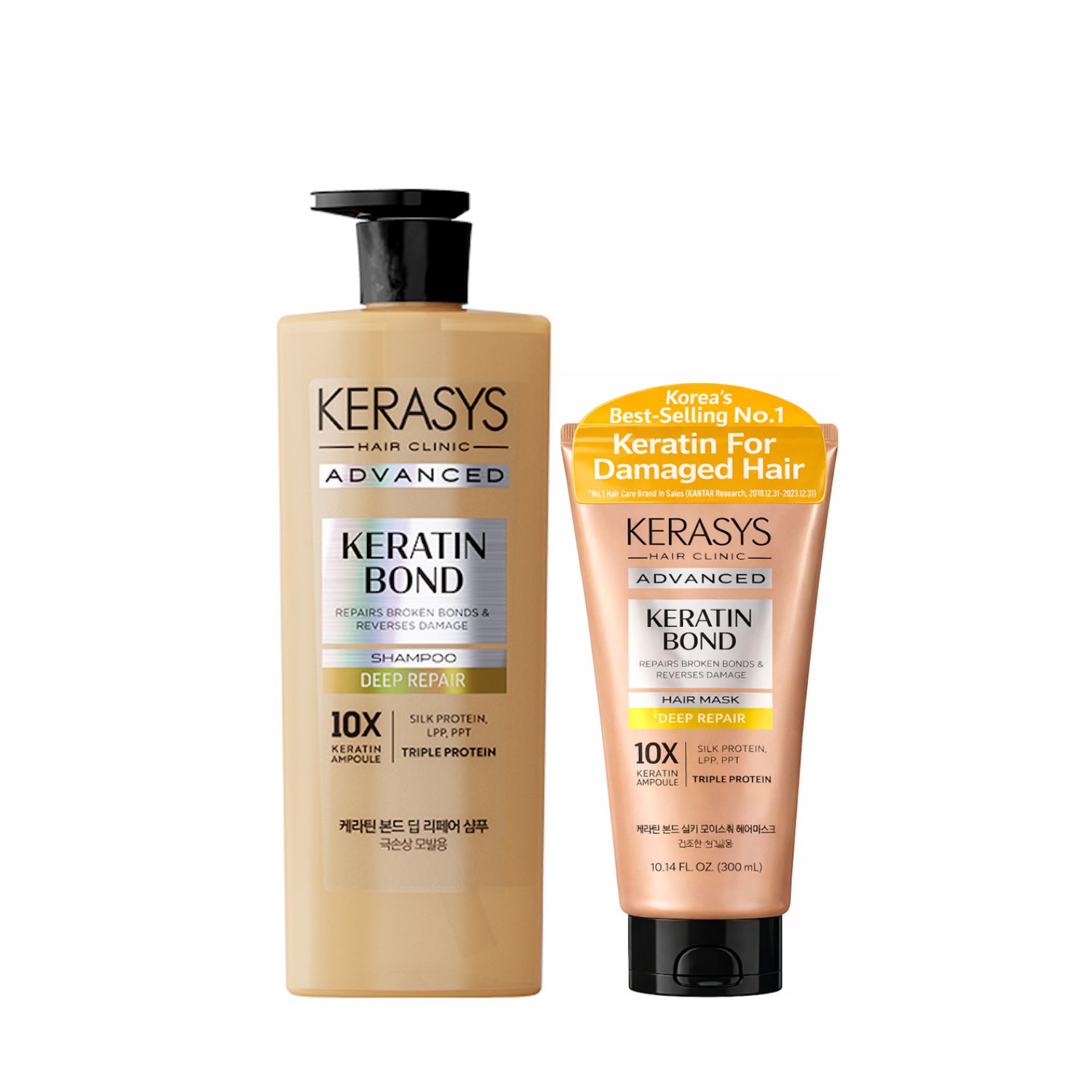Kerasys Duo Keratin Bond Deep Repair 600ml + Hair Mask 300ml