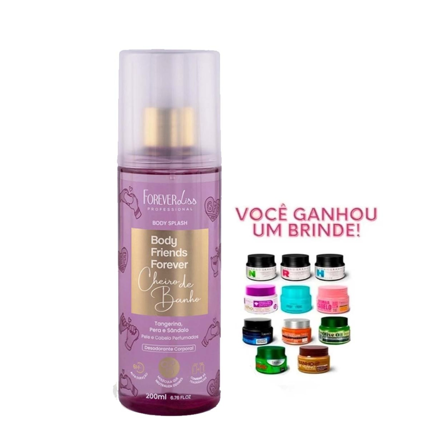 Body Splash BFF Cheiro de Banho Forever Liss 200ml