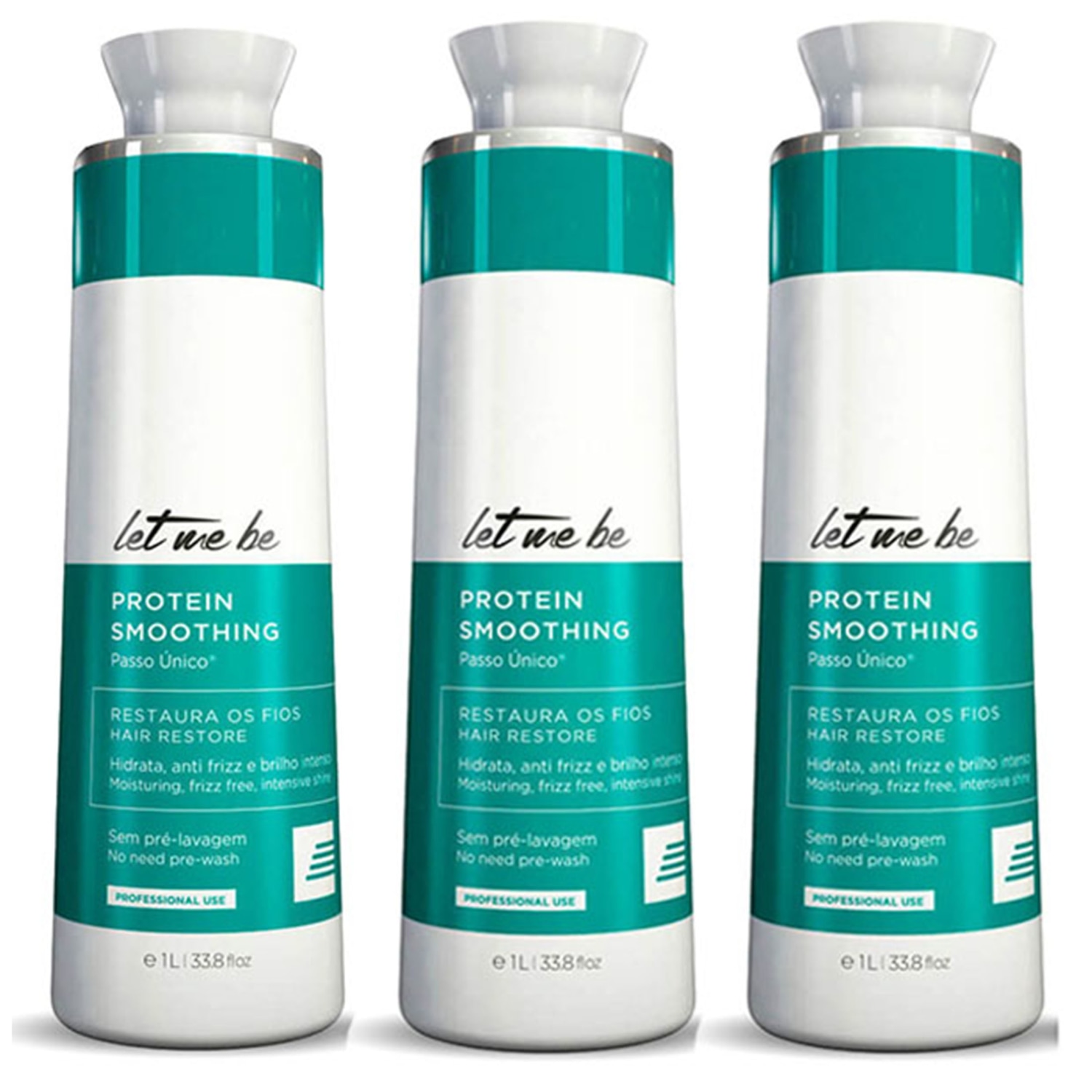 Kit 03 Prograssiva Passo Único Smoothing Let Me Be 1L