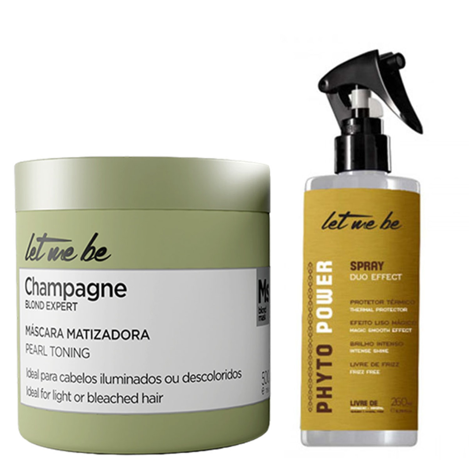 Kit Masc Efeito Perolado e Spray Duo Effect 260ml Let Me Be