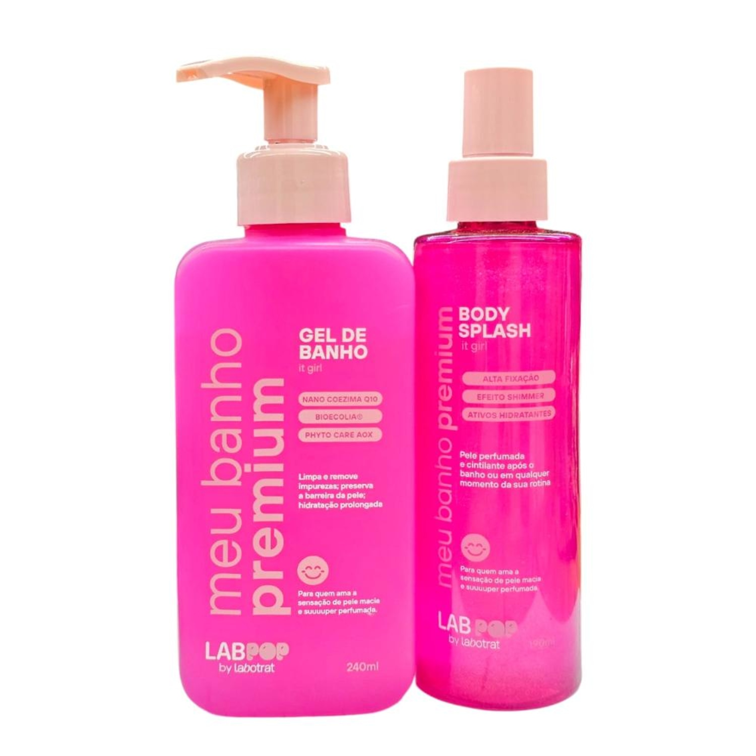 Kit Labotrat LABPOP Meu banho Premium It Girl - Gel de Banho 240ml + Body Splash 190ml