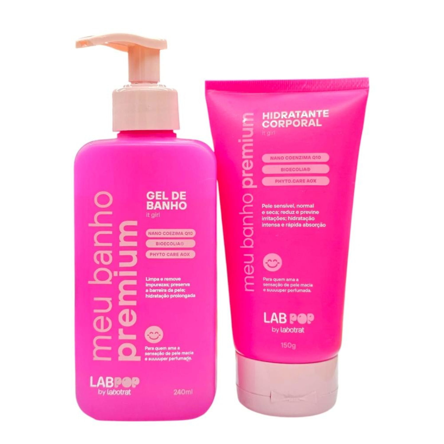 Kit Labotrat LABPOP Meu banho Premium It Girl - Gel de Banho 240ml + Hidratante 150g