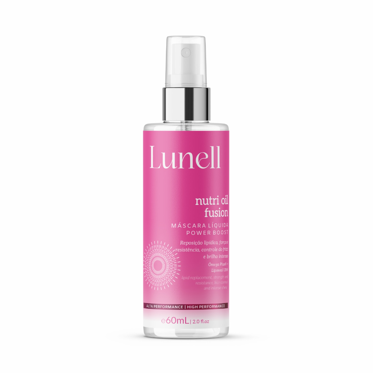 Máscara Líquida Lunell Power Boost Nutri Oil Fusion 60ml
