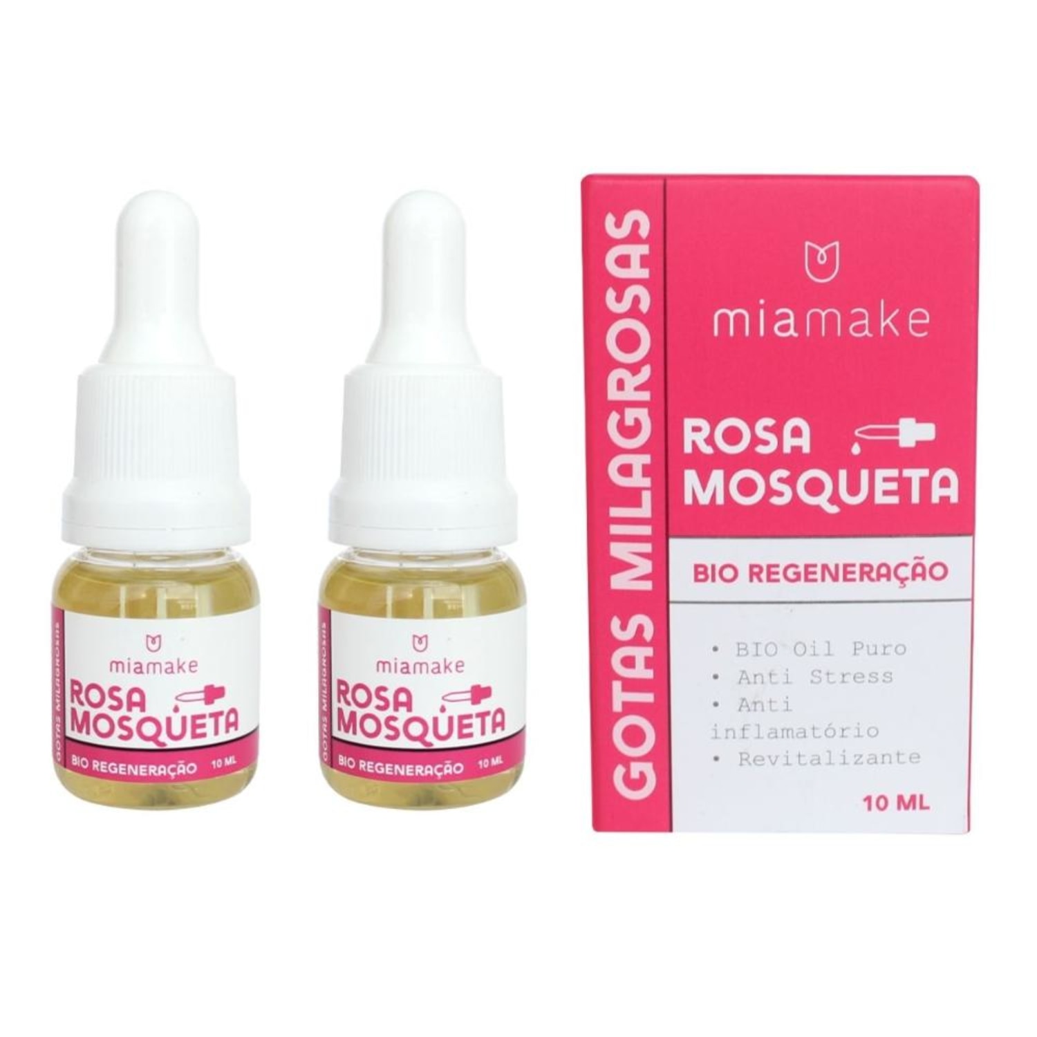 Kit Mia Make Rosa Mosqueta - Óleo Facial (2 Unidades)