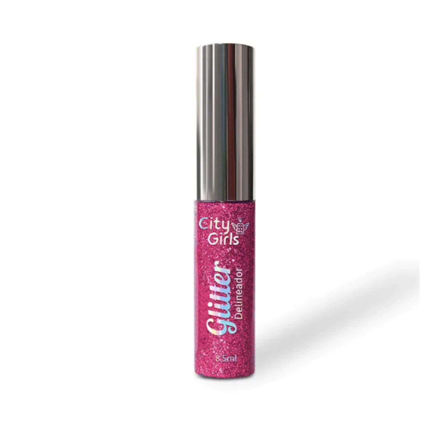 Delineador Líquido Glitter Colorido Rosa City Girls