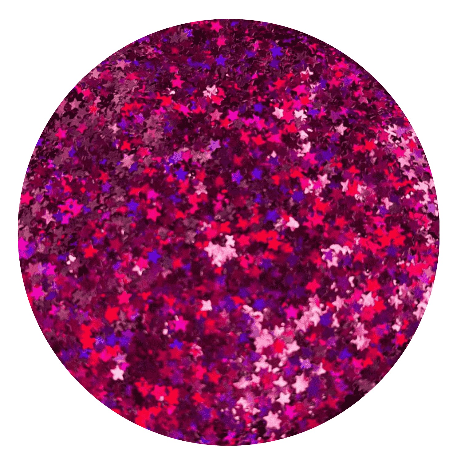 Glitter Estrelas Rosa Glam Holográfica 3g