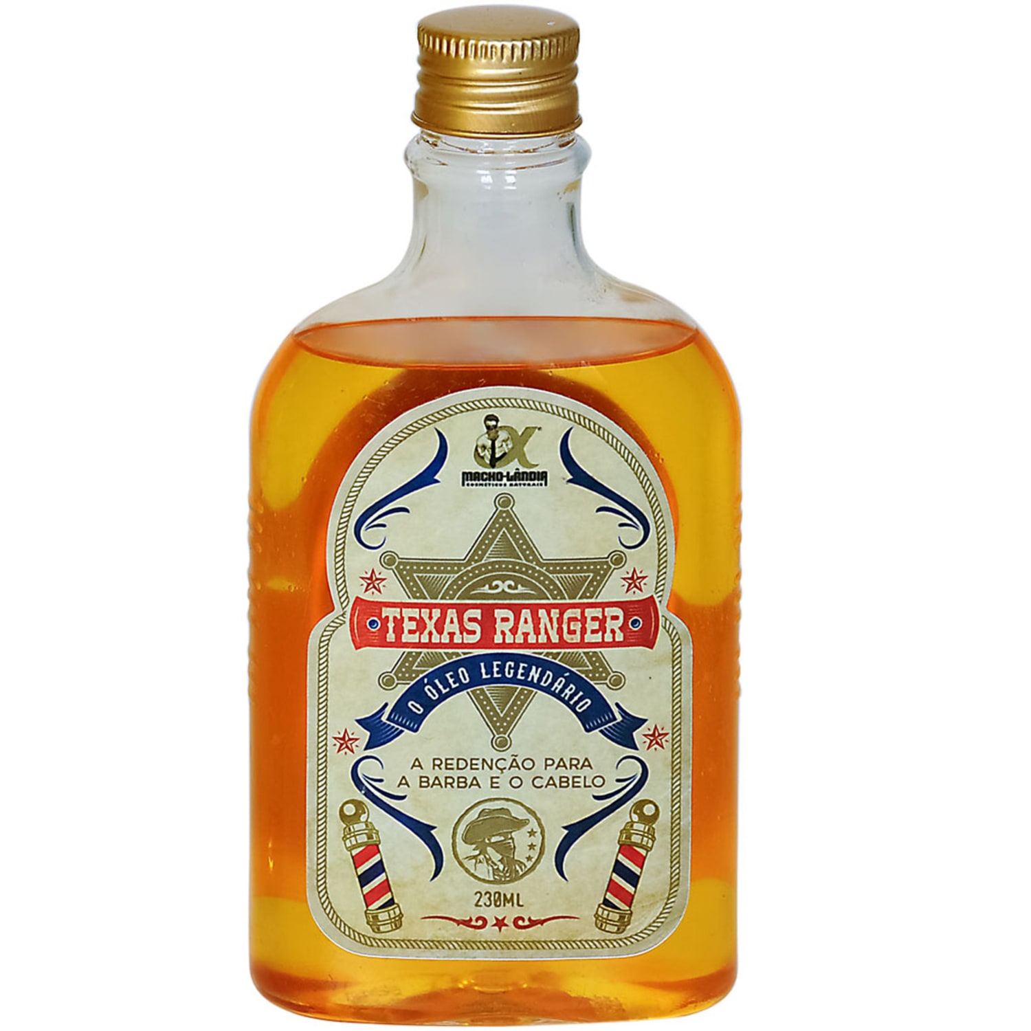 Macho-Lândia Texas Ranger - Óleo Para Barba 230ml