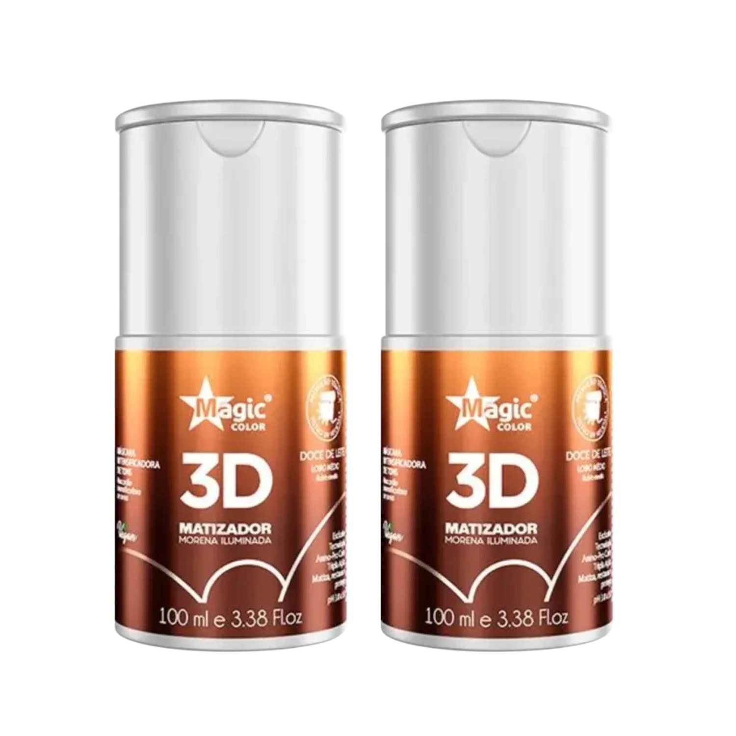 Kit 2 Matizador Morena Iluminada Doce Leite Magic Color - 100ml