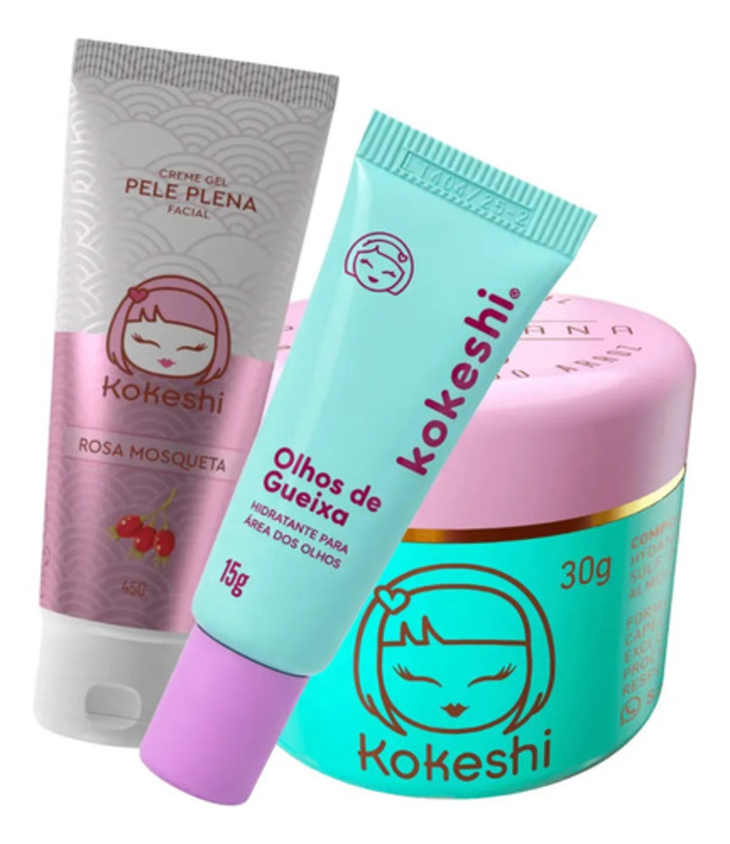 Kit Kokeshi Pele De Porcelana + Olhos De Gueixa + Pele Plena