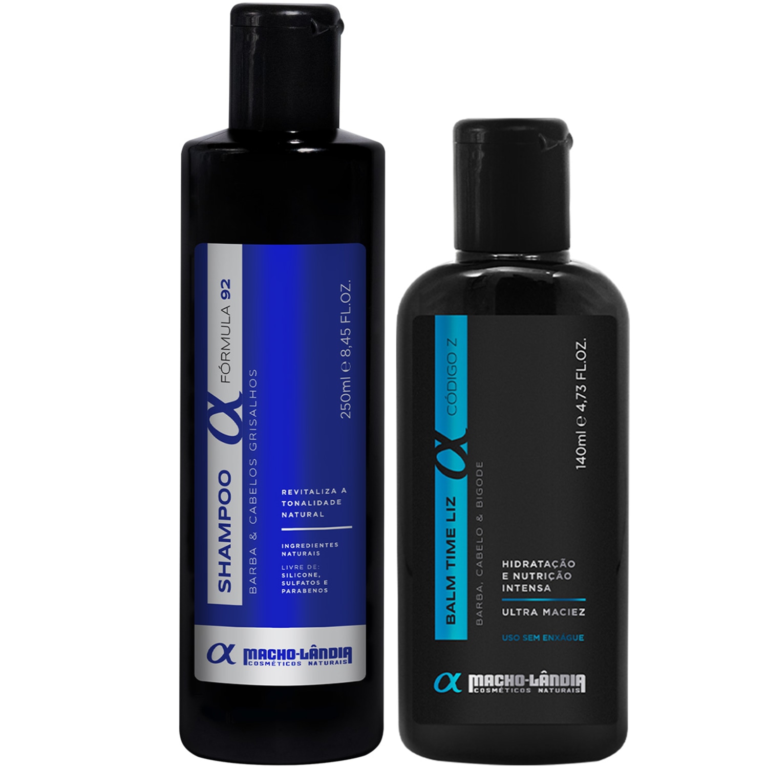 Kit Macho-Lândia Barba Branca Shampoo 92 + Balm (2 Produtos)