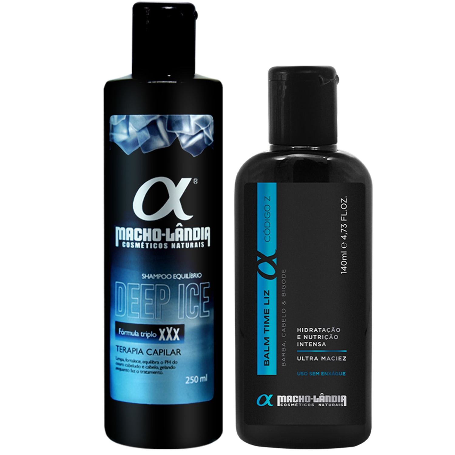 Kit Macho-Lândia Balm De Barba + Shampoo Mentol Ice (2 Produtos)