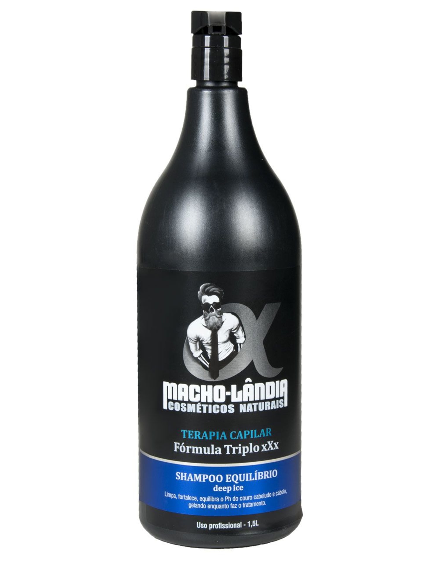 Macho-Lândia Deep Ice Fórmula Triplo xXx - Shampoo Profissional 1,5l