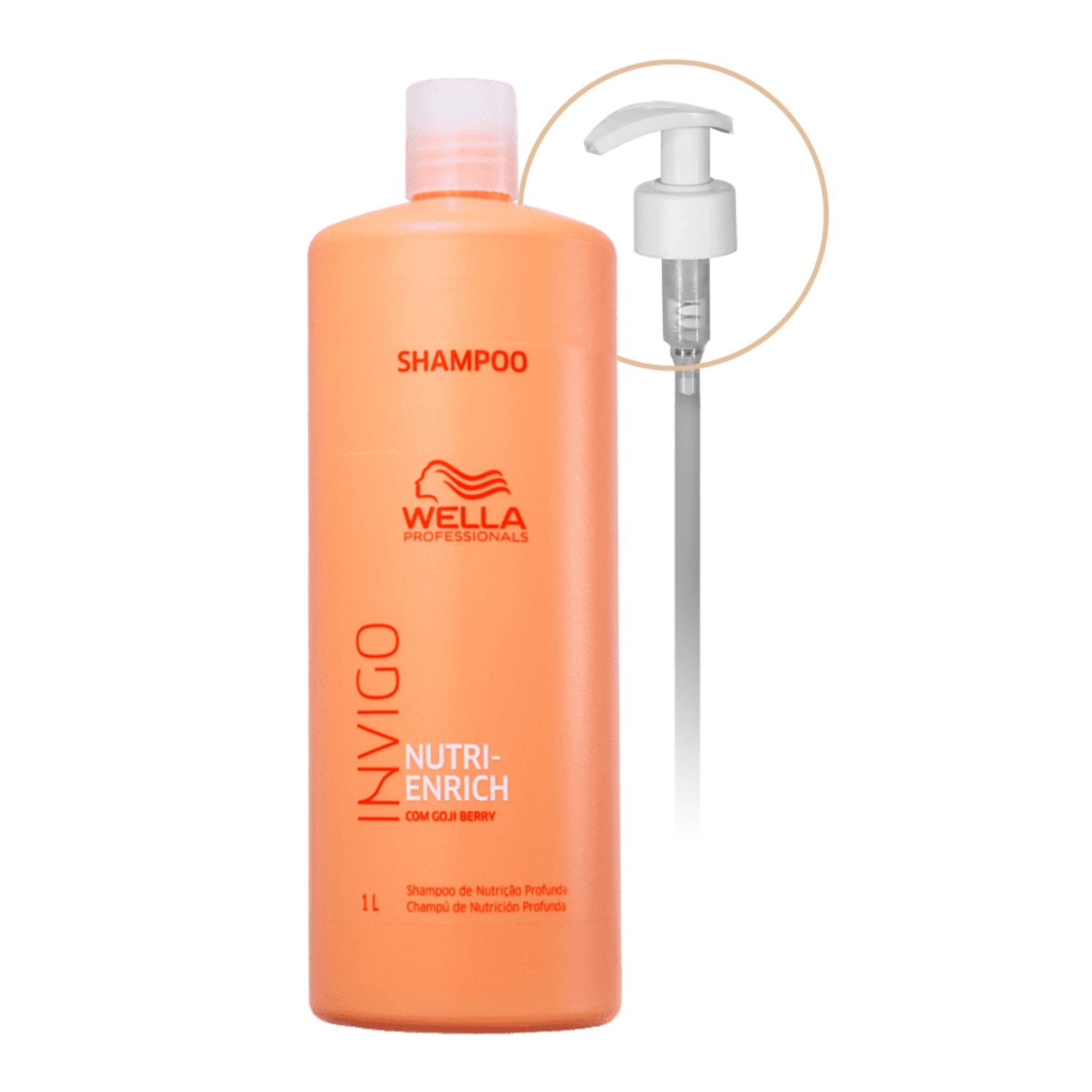 Wella Professionals Invigo Nutri-Enrich + Válvula Pump - Shampoo 1L