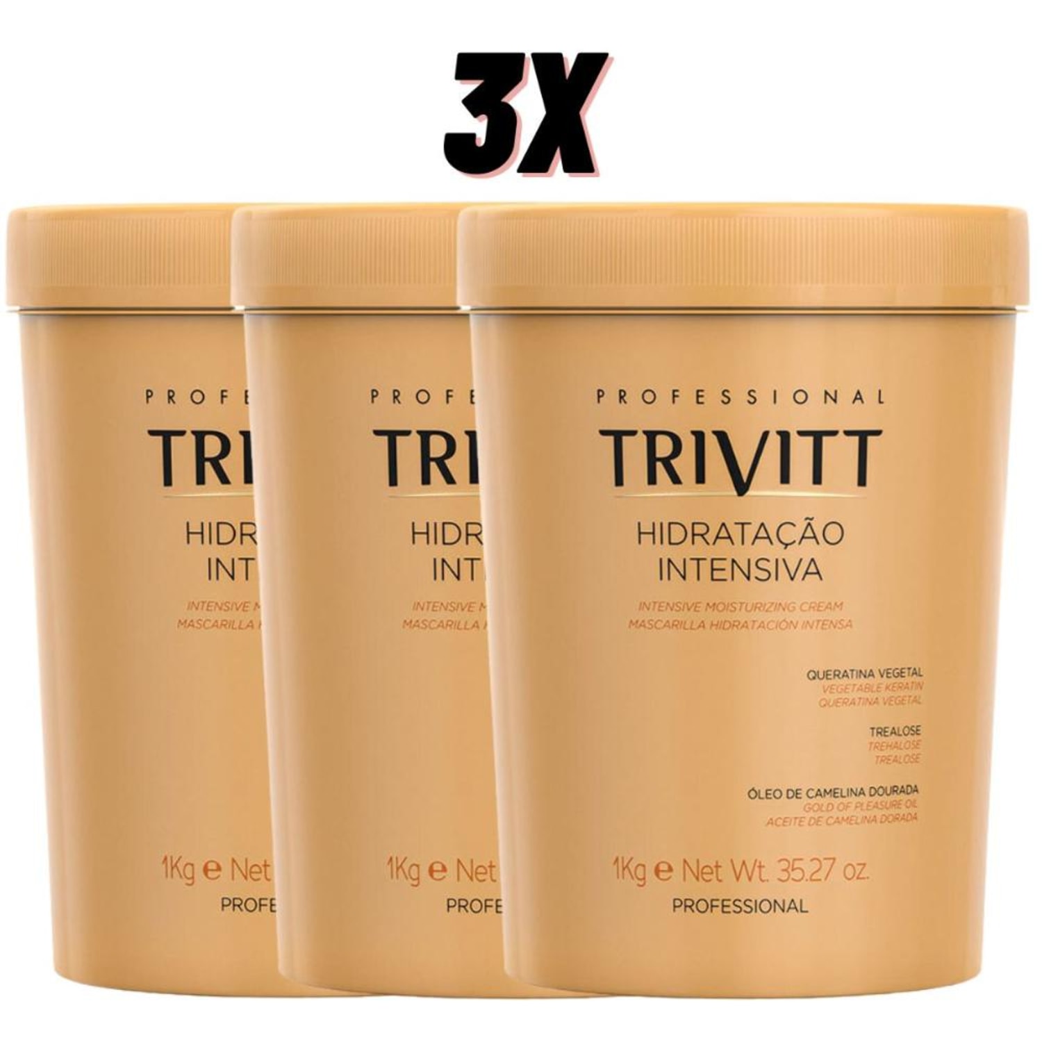 Kit Itallian Hairtech Professional Trivitt Hidratação Intensiva (3 Unidades)
