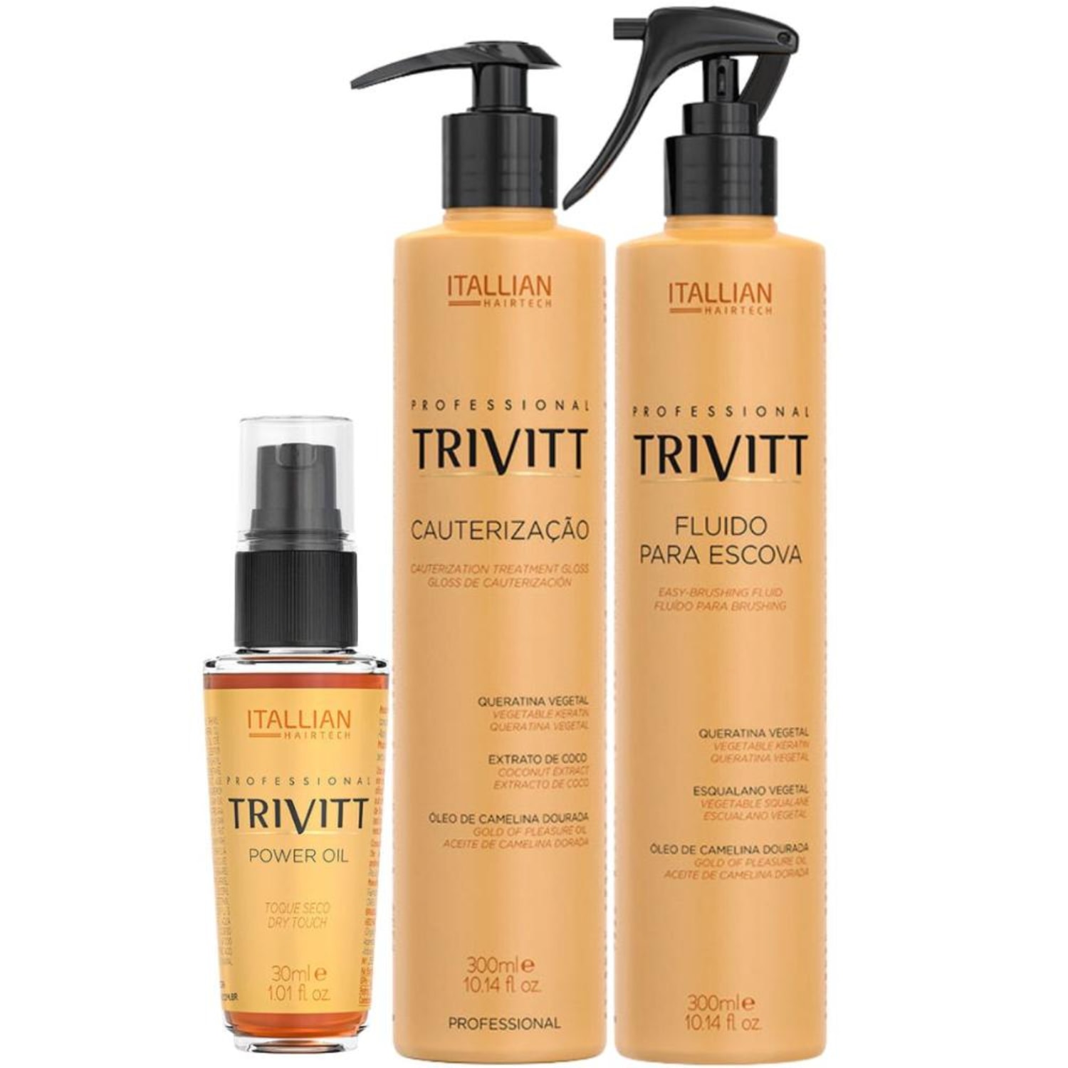 Kit Itallian Hairtech Professional Trivitt Tratamento Power (3 Produtos)