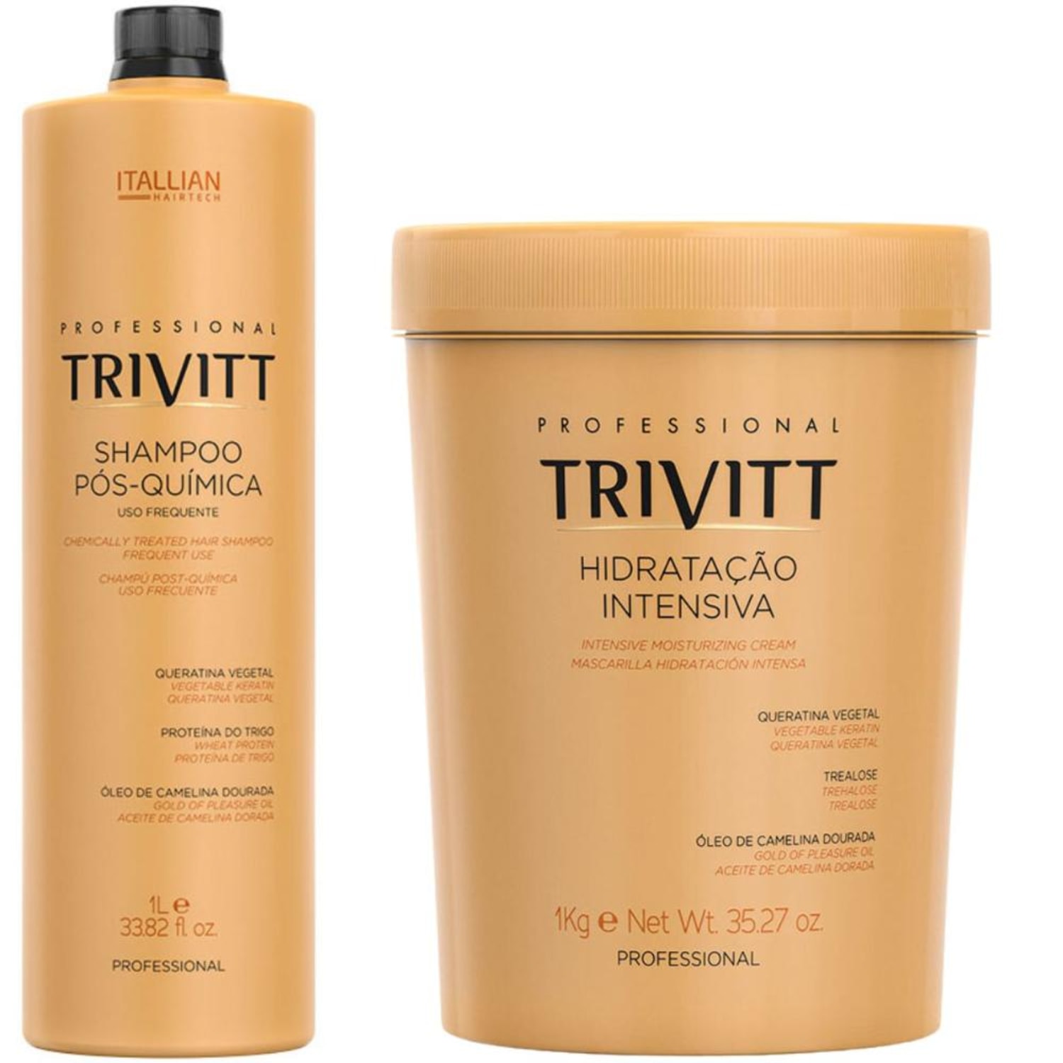 Kit Itallian Hairtech Professional Trivitt Hidratação Intensiva Duo (2 Produtos)