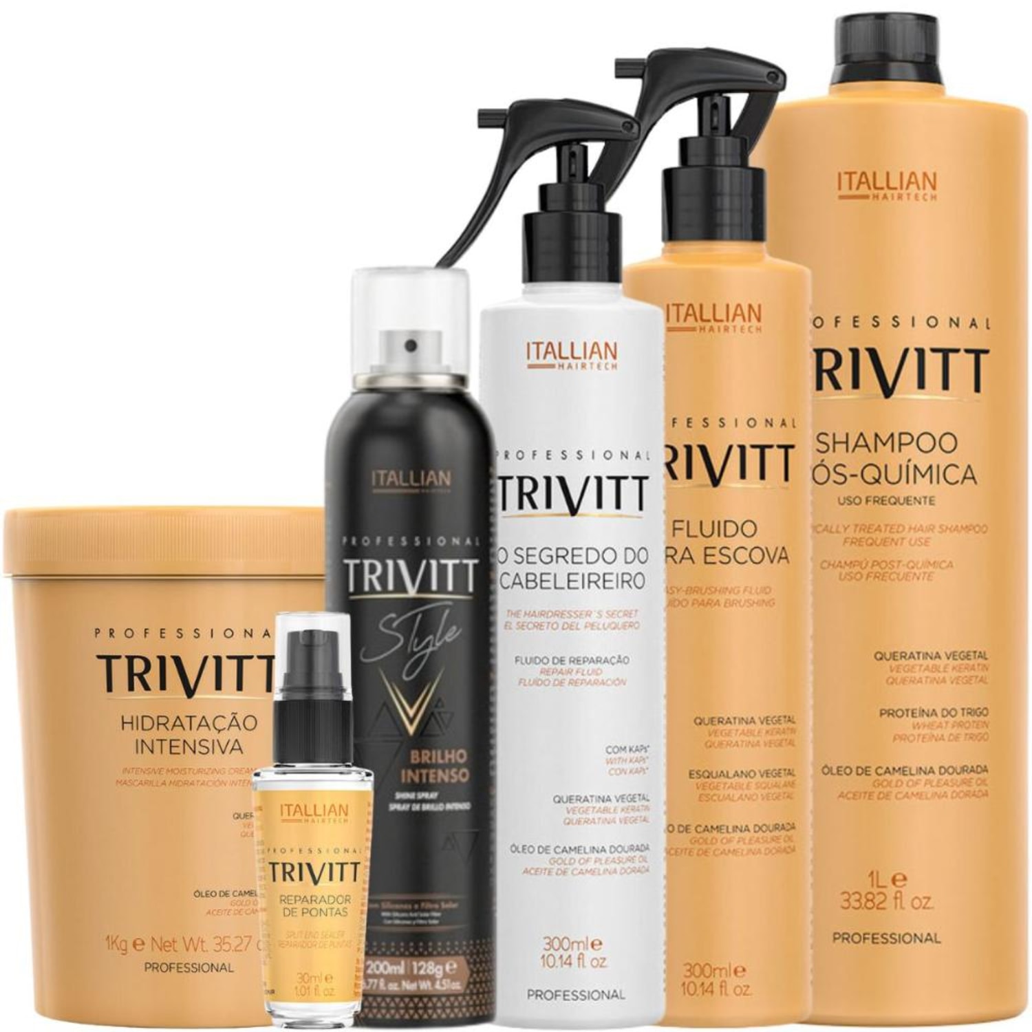 Kit Itallian Hairtech Professional Trivitt Reconstrução (6 Produtos)
