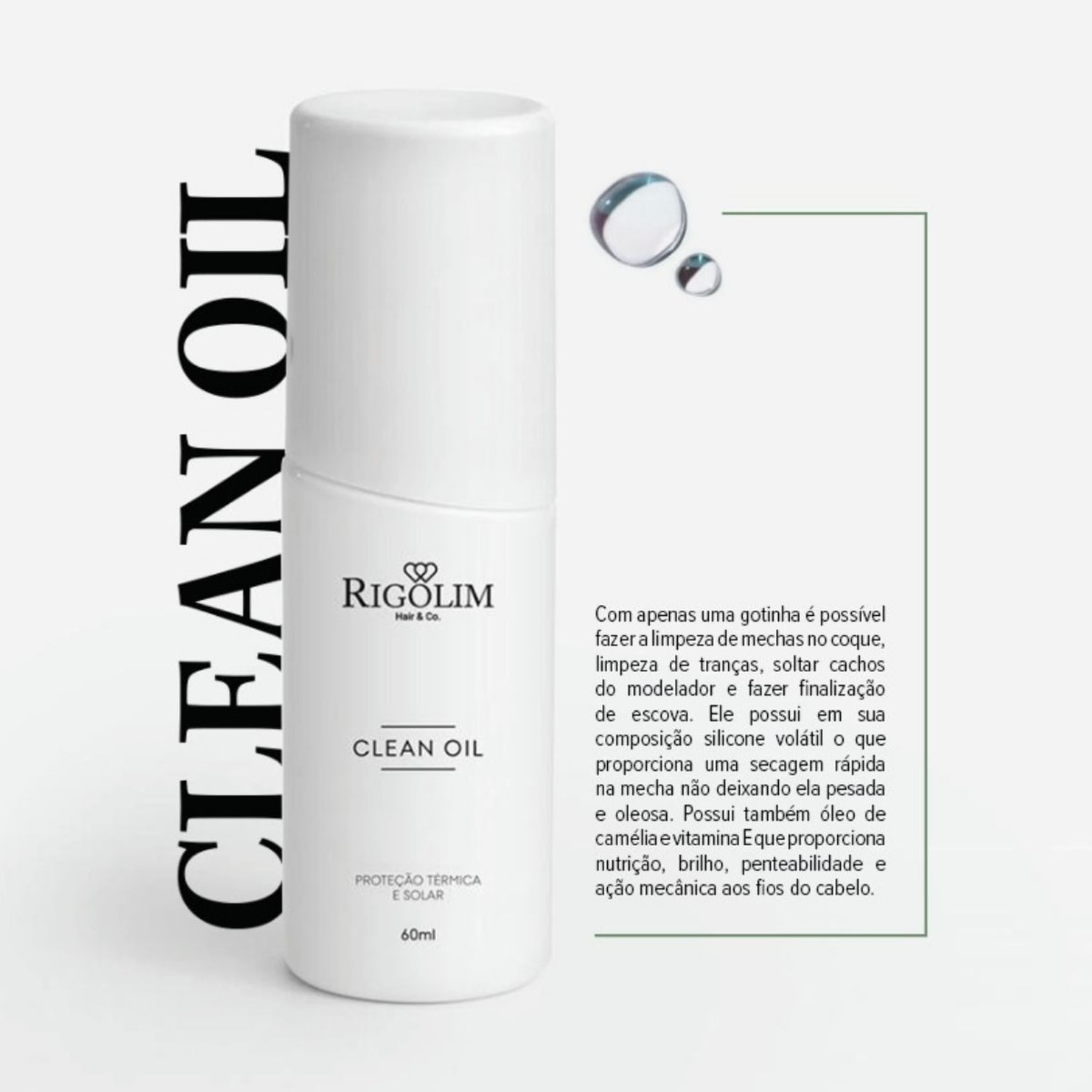 Rigolim Hair & Co Clean Oil - Óleo Capilar 60ml