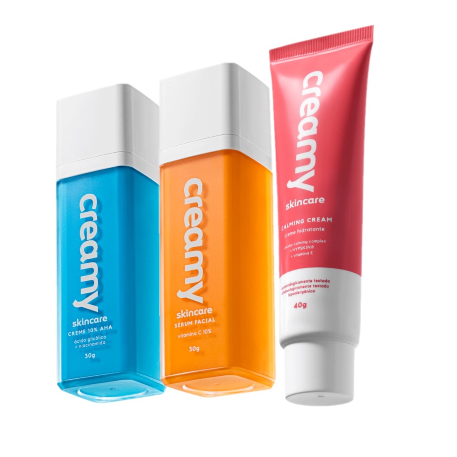 Kit Creamy Vitamina C Glicólico Calming (3 Produtos)