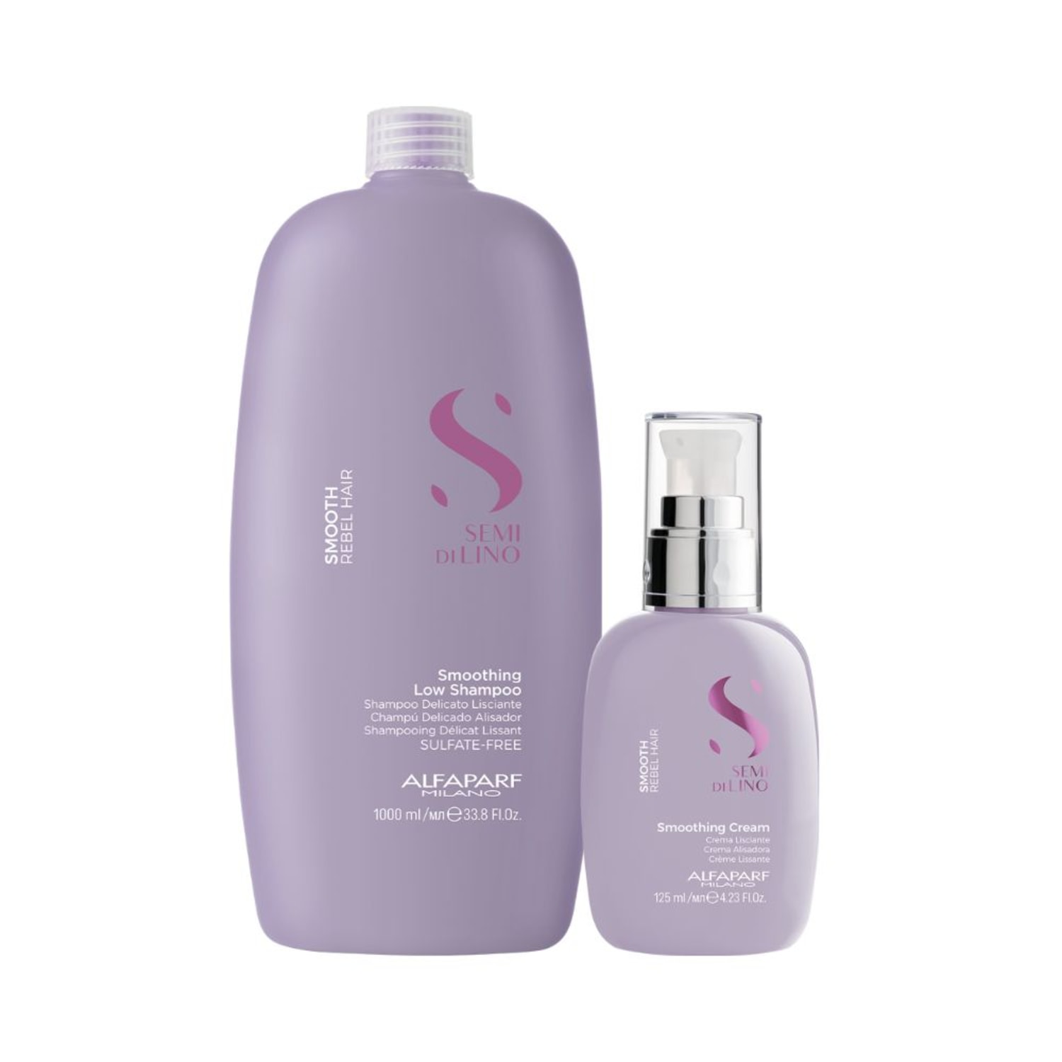 Kit Alfaparf Semi Di Lino Smoothing Rebel Hair (2 Produtos)