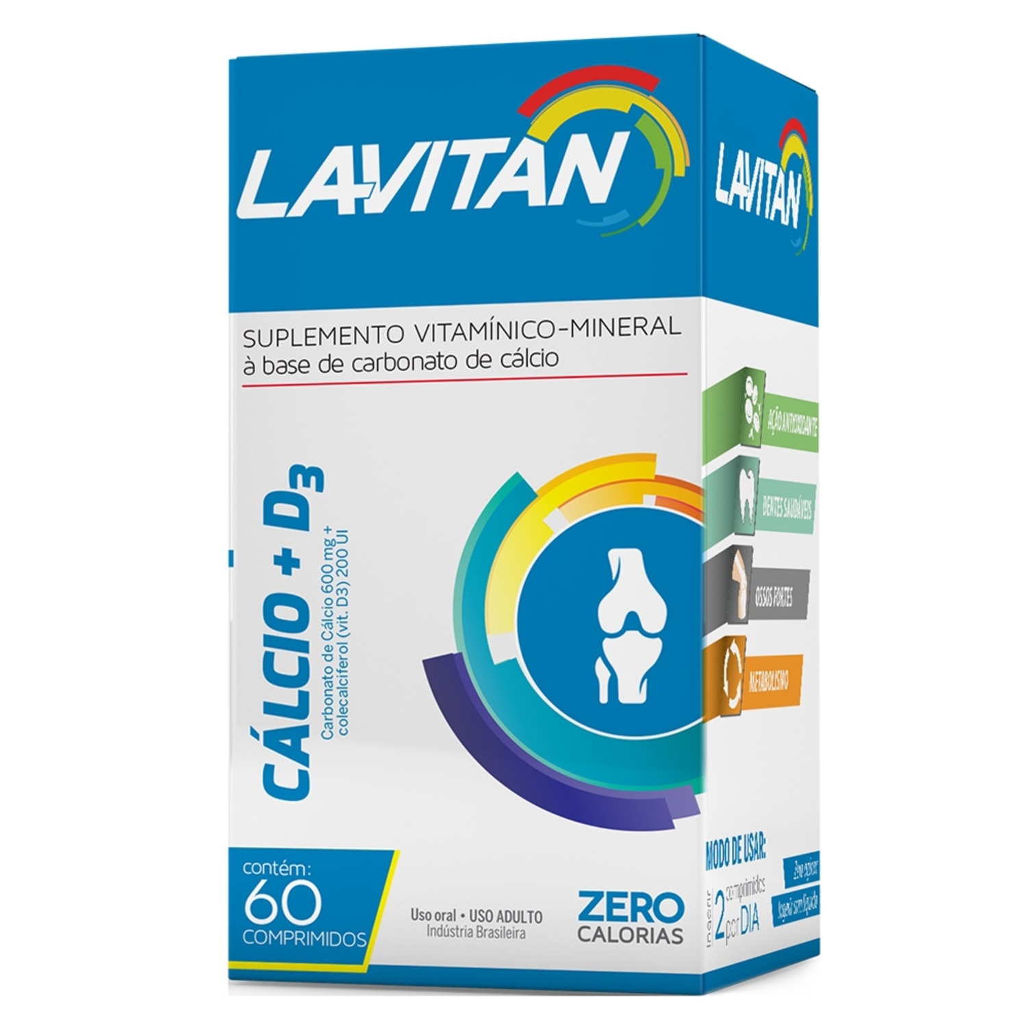 Cimed Lavitan Cálcio + D3 - Suplemento Vitamínico (60 Comprimidos)