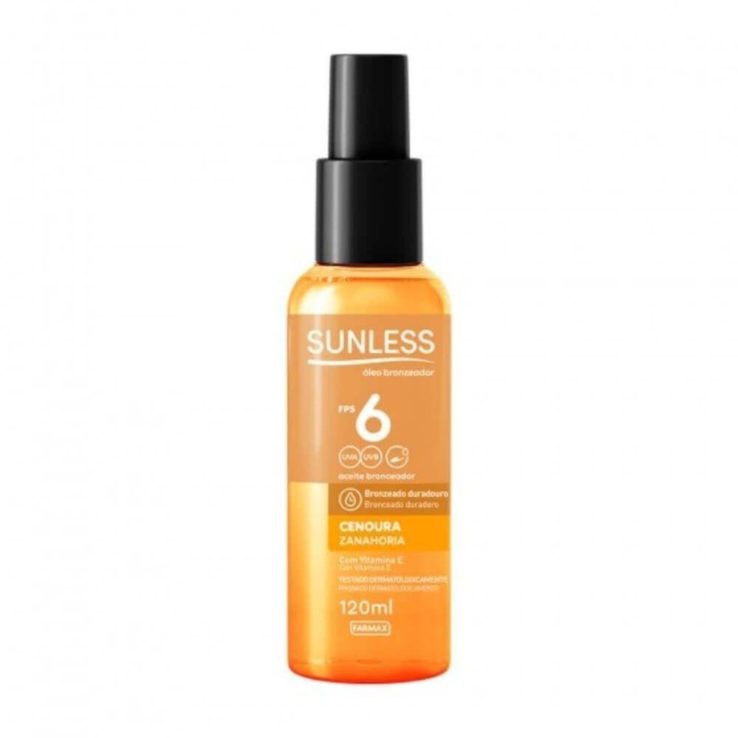 OLEO BRONZEADOR SUNLESS CENOURA FPS06 120ML