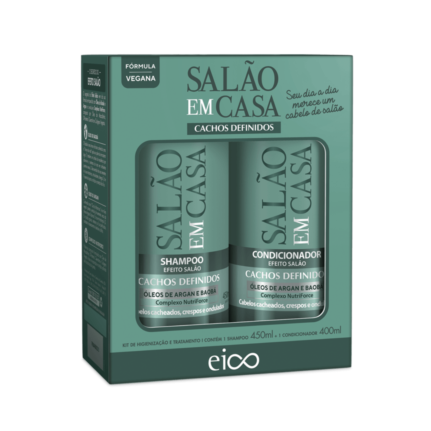 Kit Eico Cachos Salao/Casa E.N. 850ML