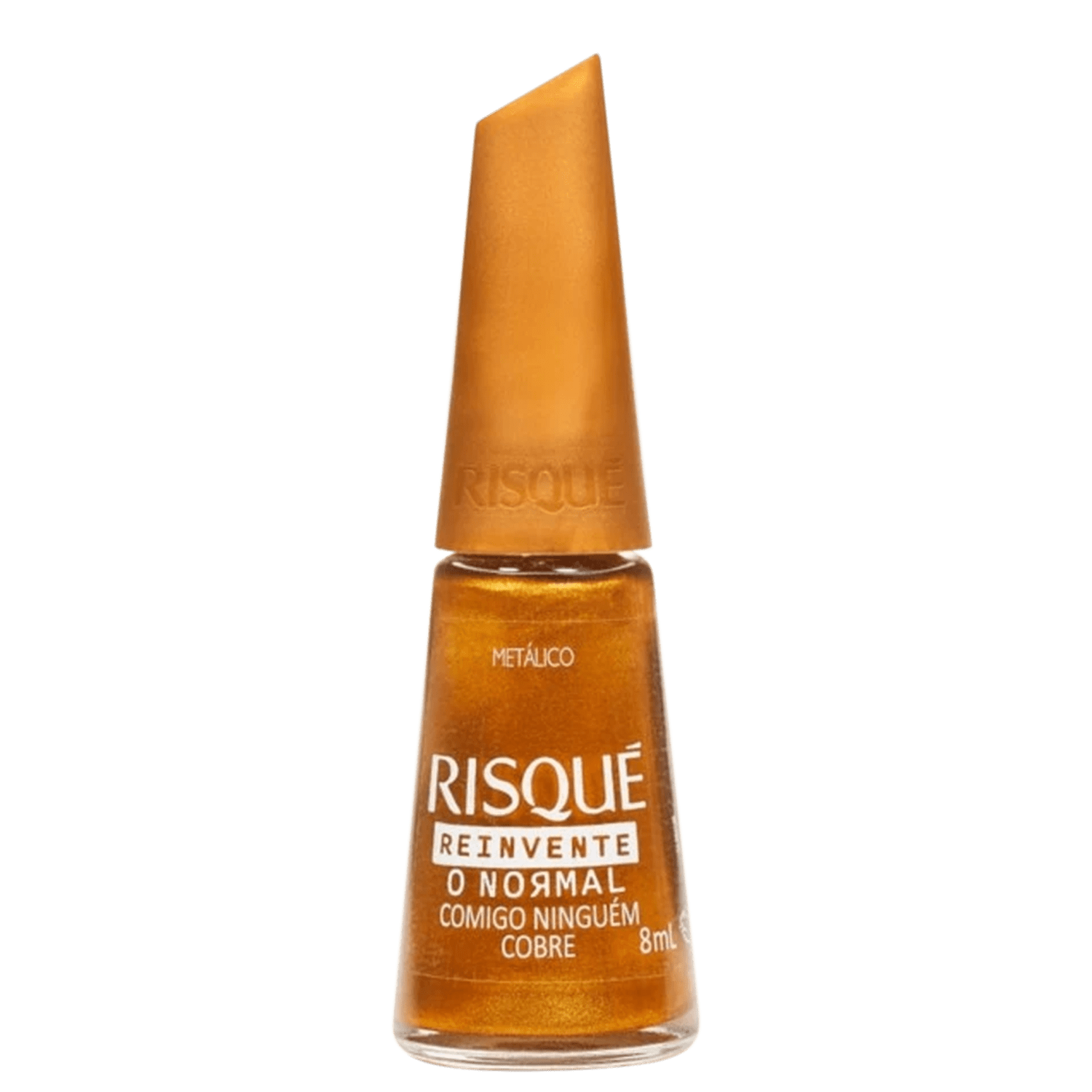 Esmalte Risqué Coleção Reinvente O Normal Metálico Comigo Ninguém Cobre 8ml