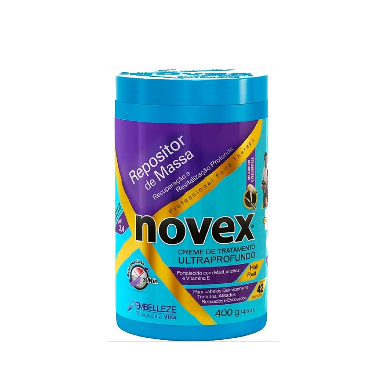 Embelleze Novex Repositor de Massa - Creme de Tratamento 400g