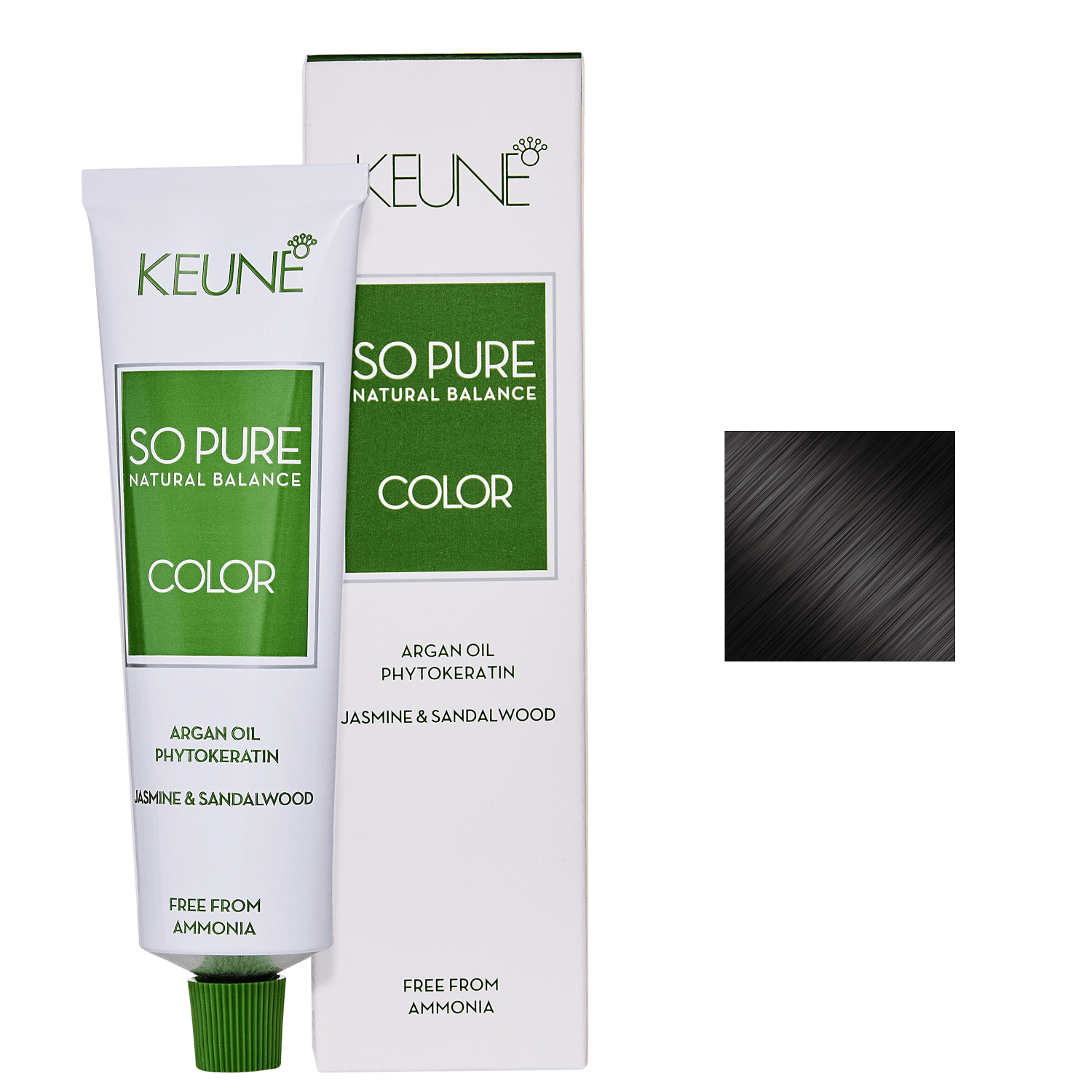 Keune So Pure Color 1 Preto - Coloração Permanente 60ml