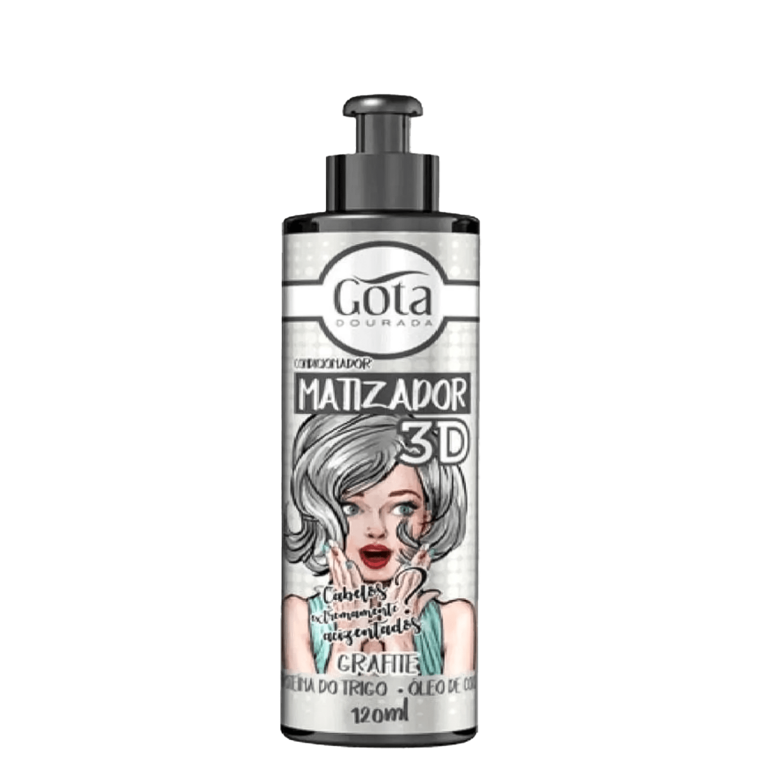 CONDICIONADOR MATIZADOR 3D GRAFITE 120ML - GOTA DOURADA
