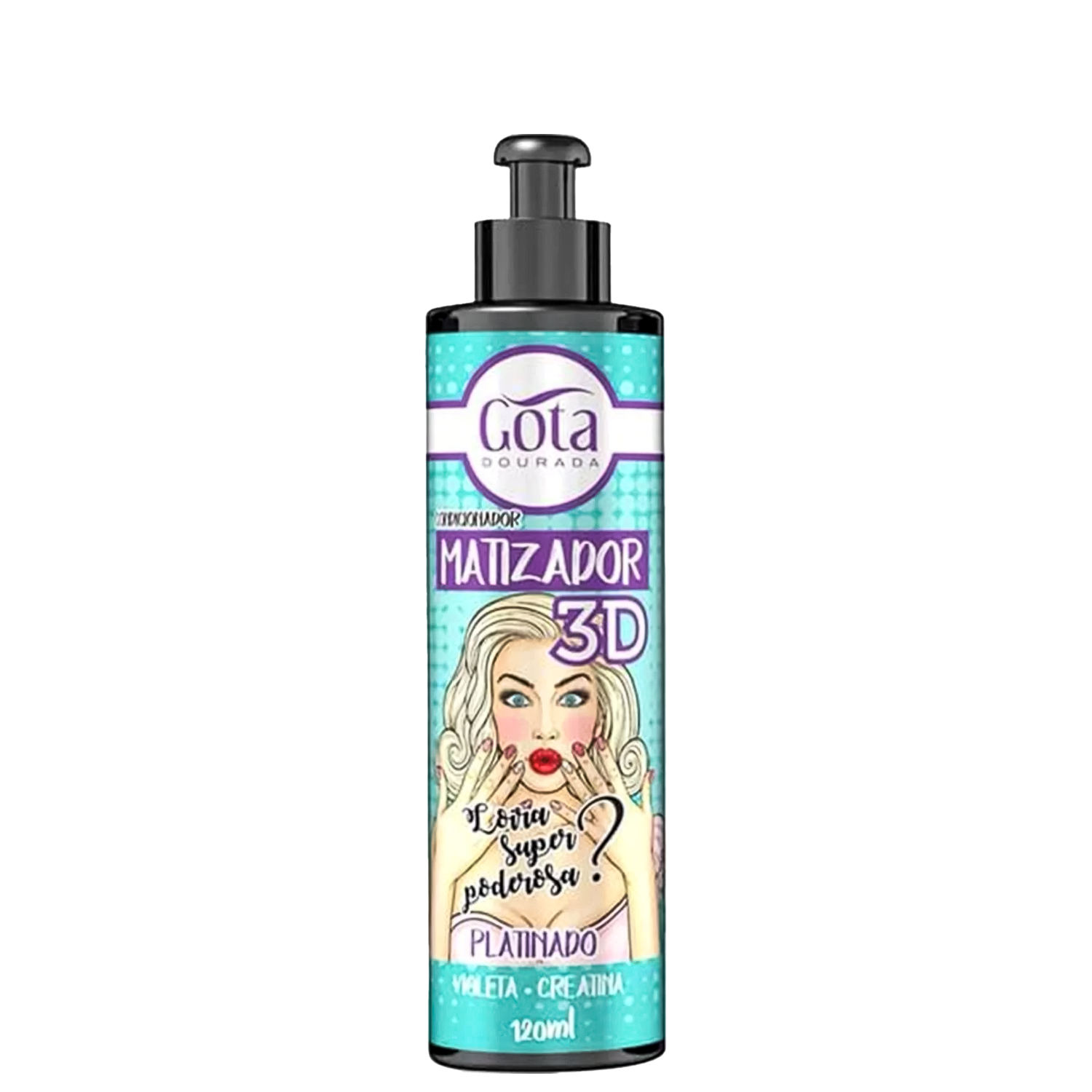 CONDICIONADOR MATIZADOR 3D PLATINADO120ML - GOTA DOURADA