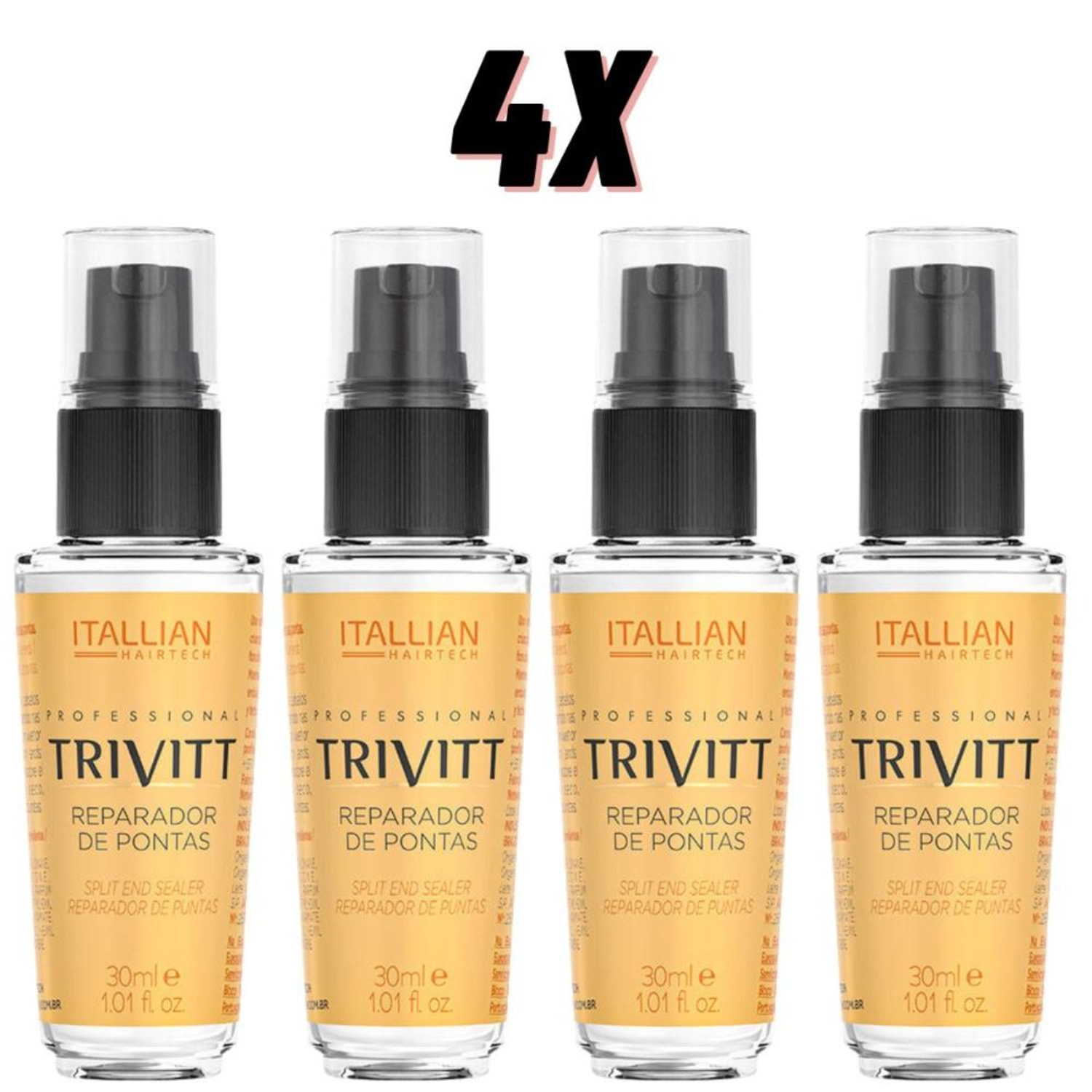Kit Trivitt 4 unidades de Óleo Reparador de Pontas duplas com Filtro Solar