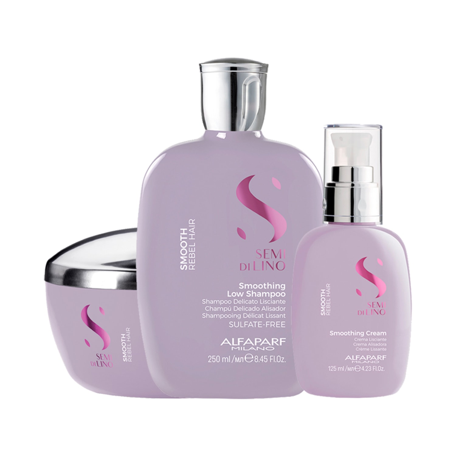 Kit Alfaparf Semi Di Lino Smooth Lissante Home Care (3 Produtos)
