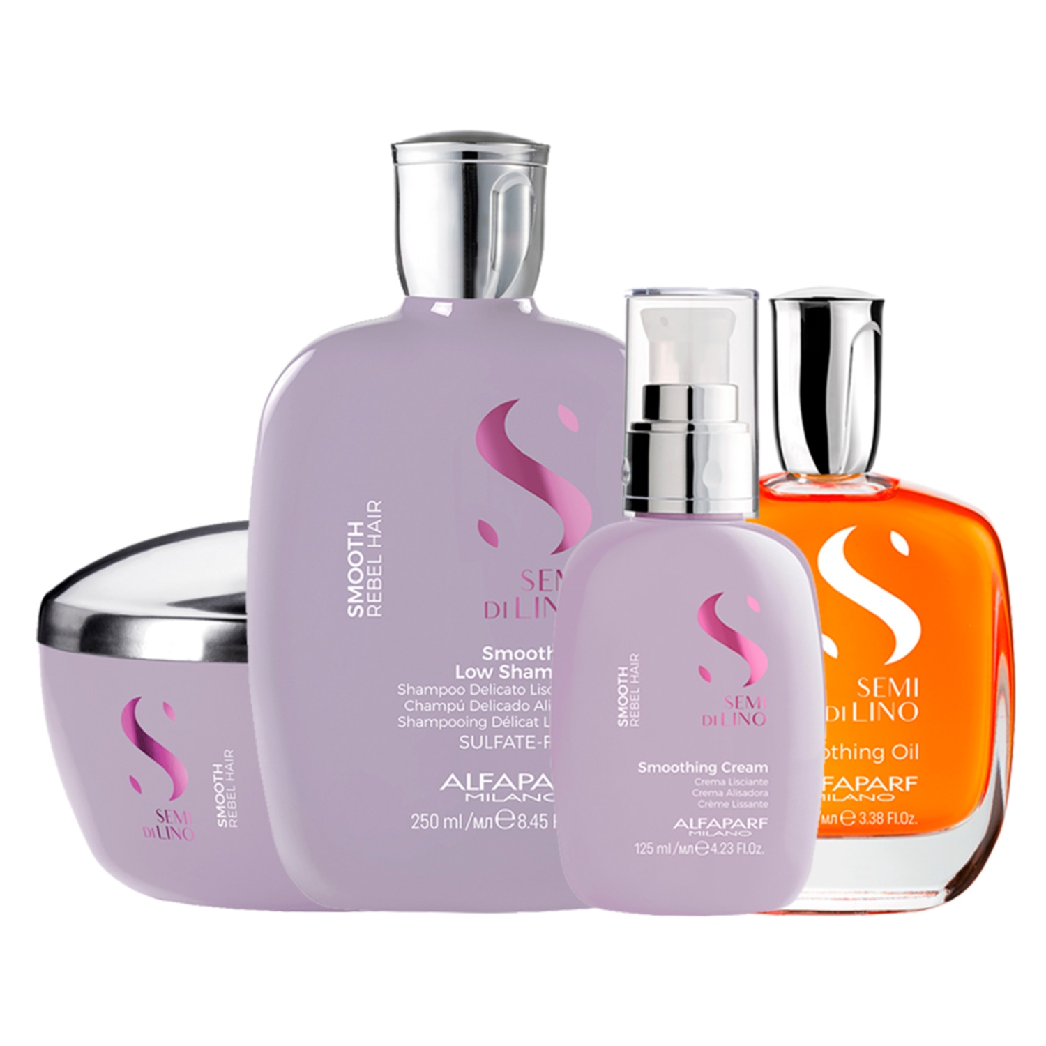 Kit Alfaparf Semi Di Lino Smooth Smoothing Lissante Home Care (4 Produtos)