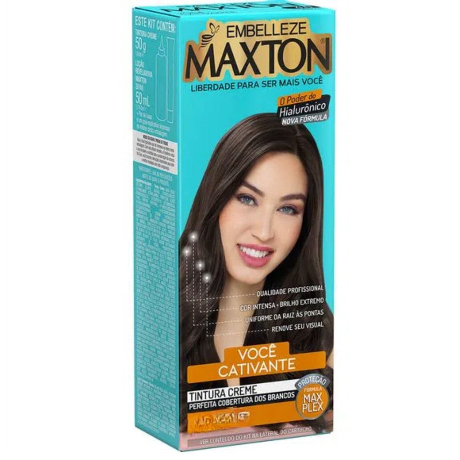 Maxton Louro Médio Acobreado Intenso 7.44 - Tintura Creme 158g