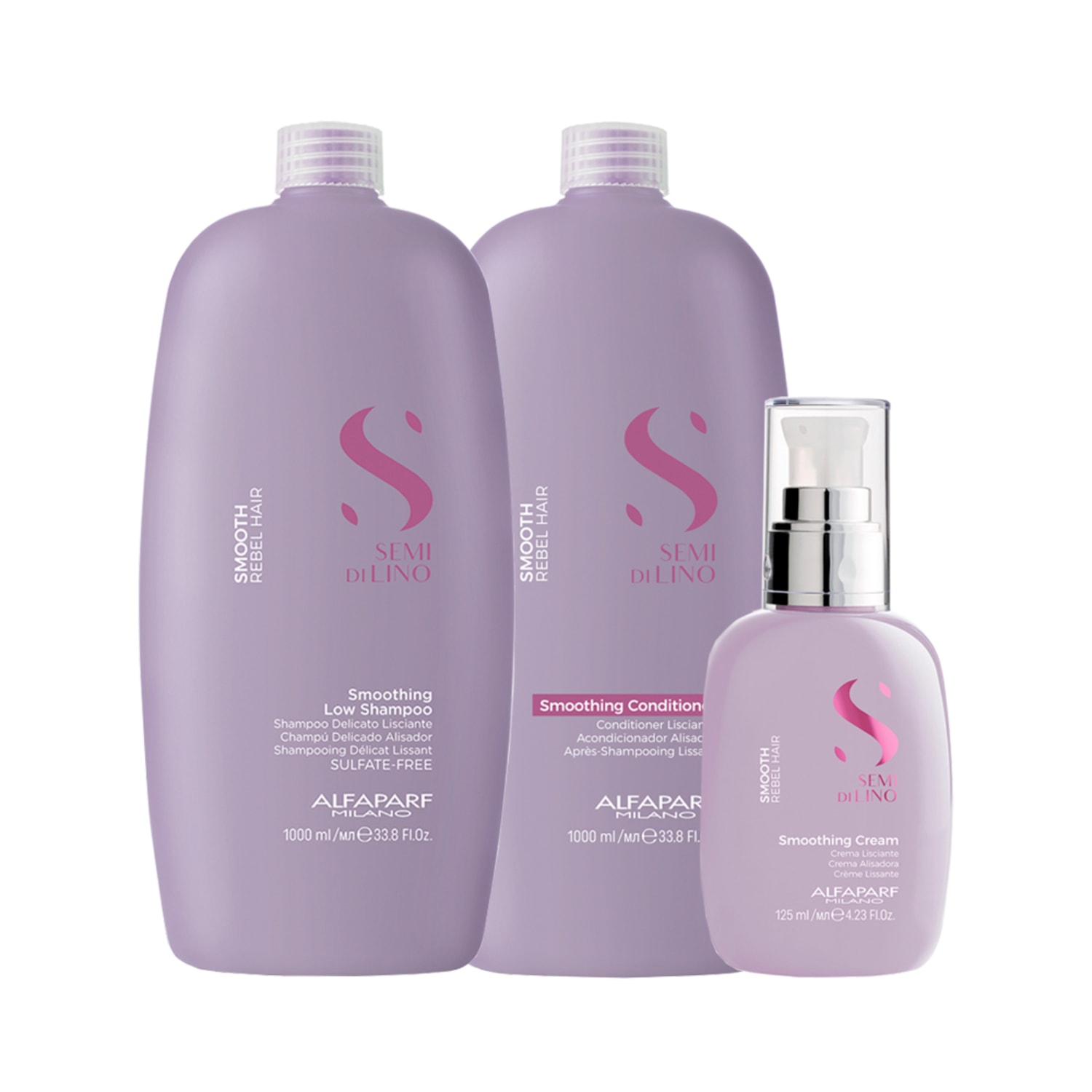 Kit Alfaparf Semi Di Lino Smooth Cream Profissional (3 Produtos)