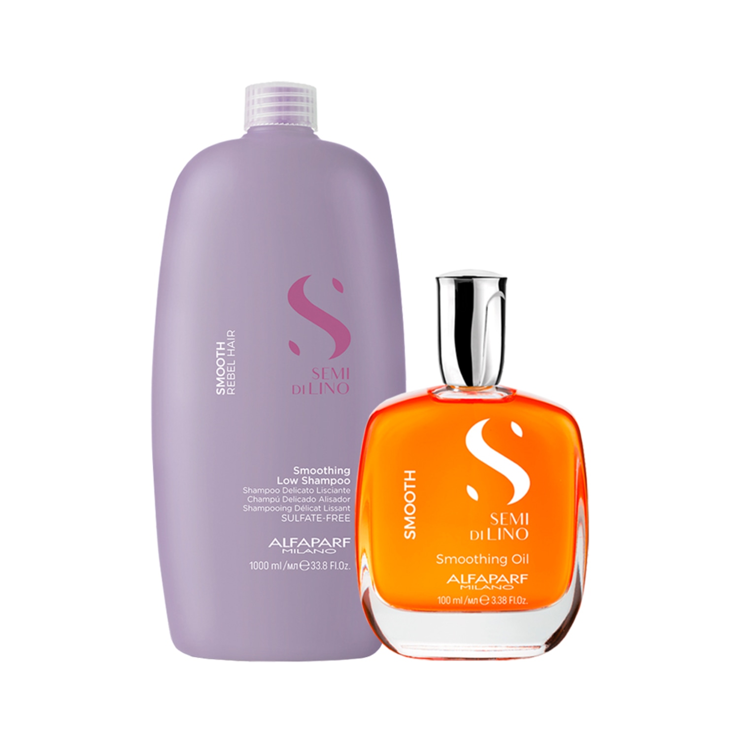 Kit Alfaparf Semi di Lino Smooth Oil Salon Duo (2 Produtos)