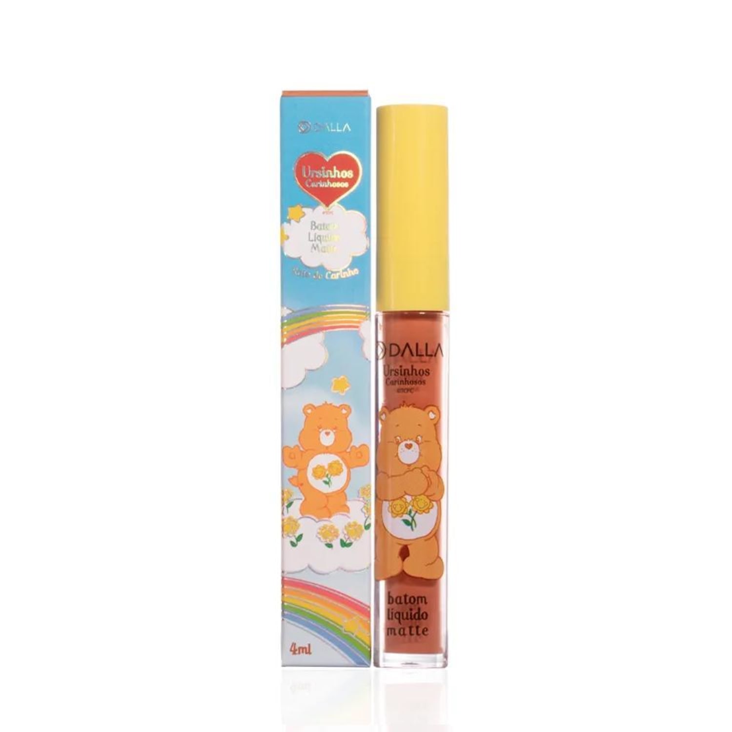 Dalla Makeup Ursinhos Carinhosos Raio do Carinho 03 - Batom Líquido Matte 4ml
