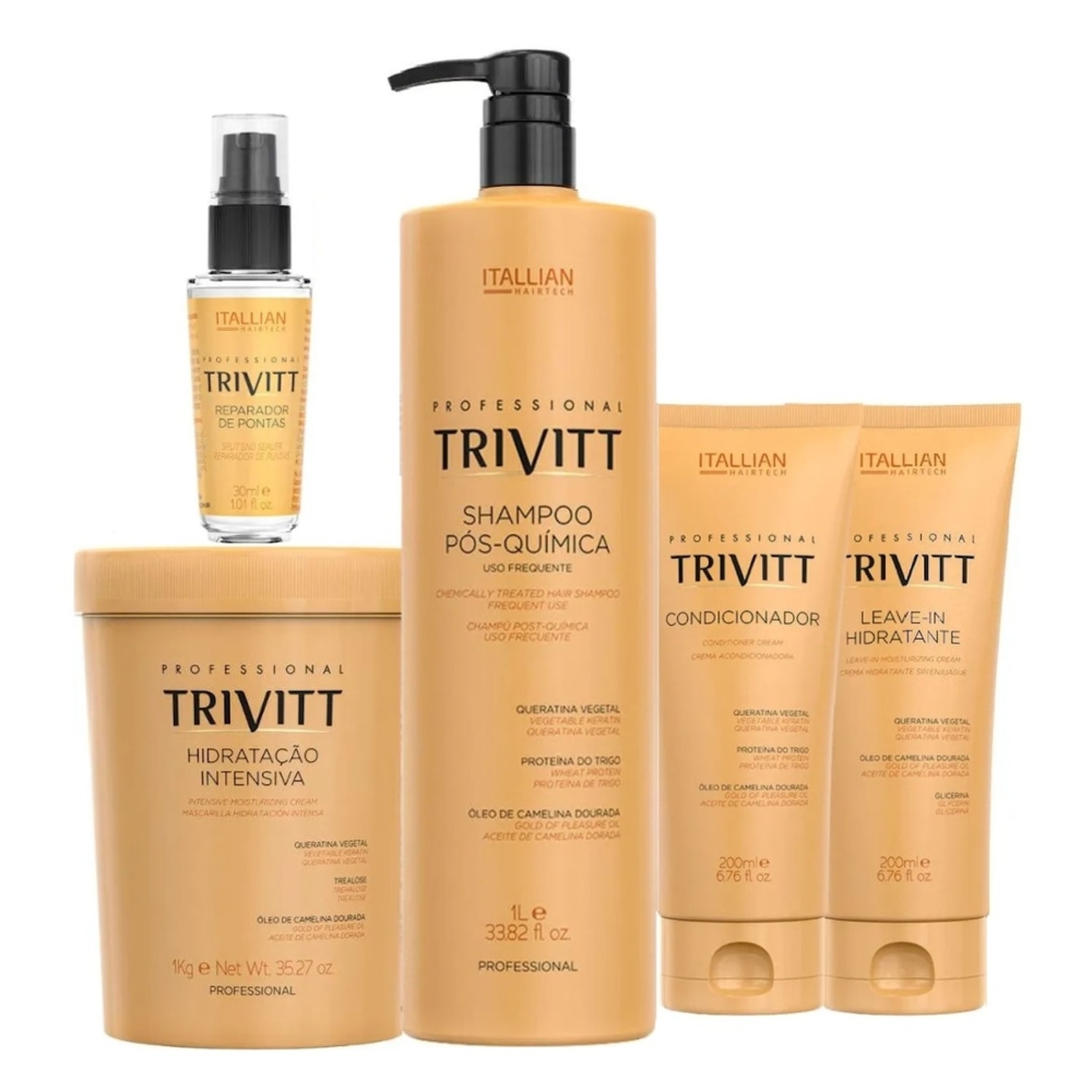 Kit Trivitt Hidratação Capilar Pós Química (5 itens)