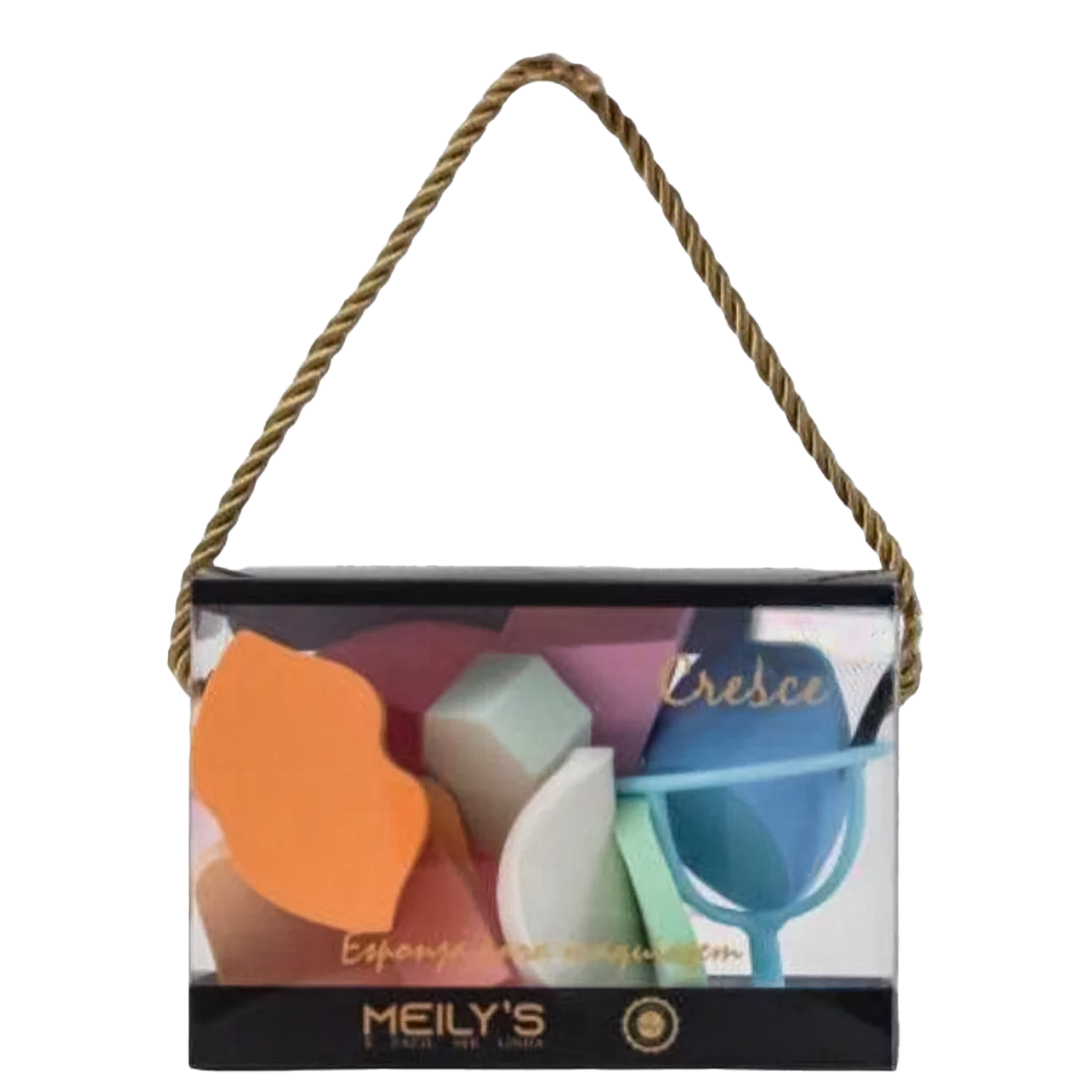 Kit Meily's Esponjas para Maquiagem + Suporte (11 Produtos)